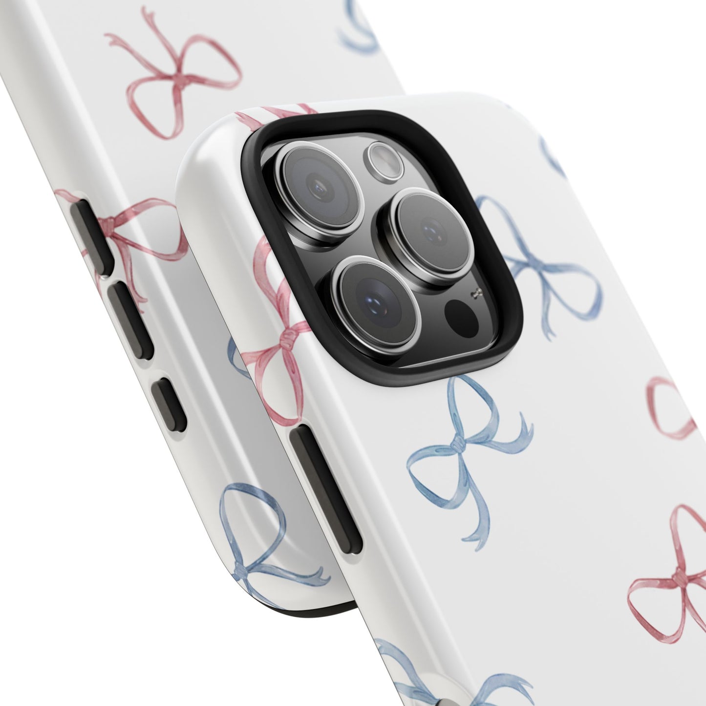 Chic Bow Pattern Tough Phone Case | Stylish Protection for Your Device