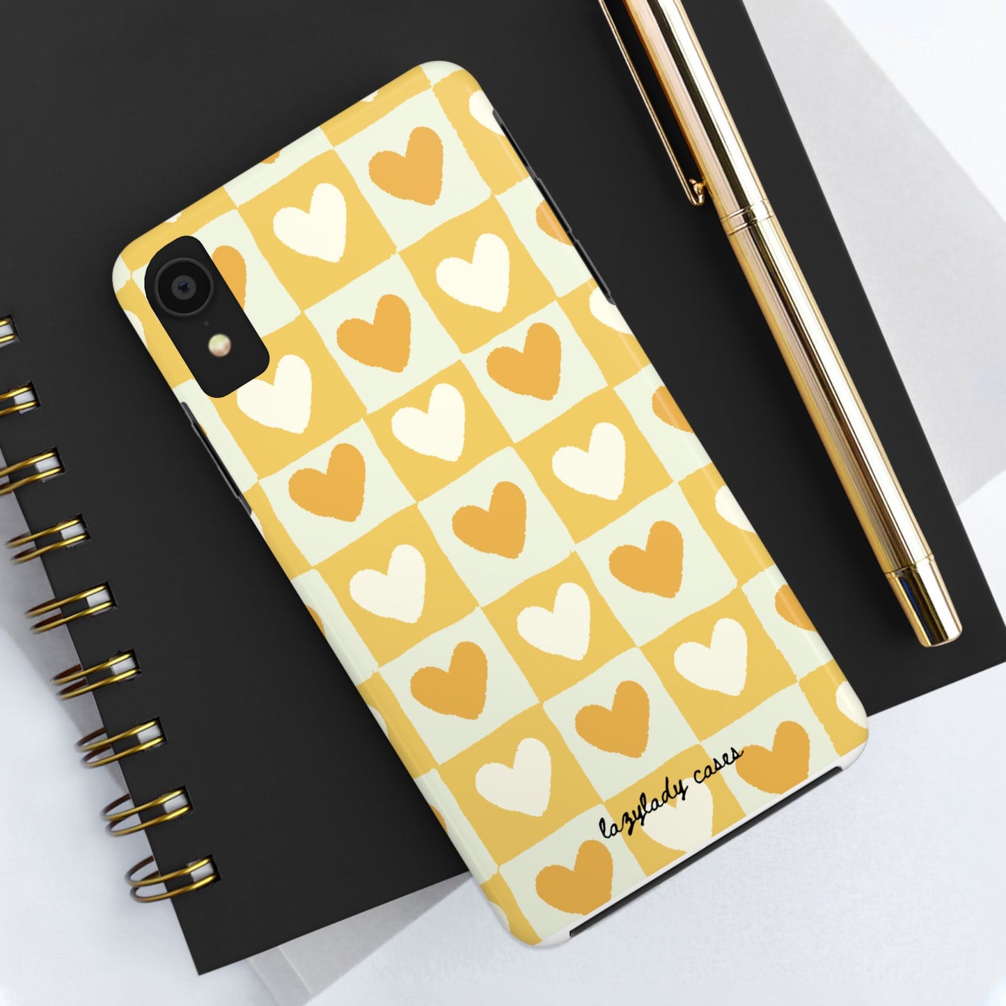 Heart Pattern Tough Phone Case - Cute & Durable for Everyday Use