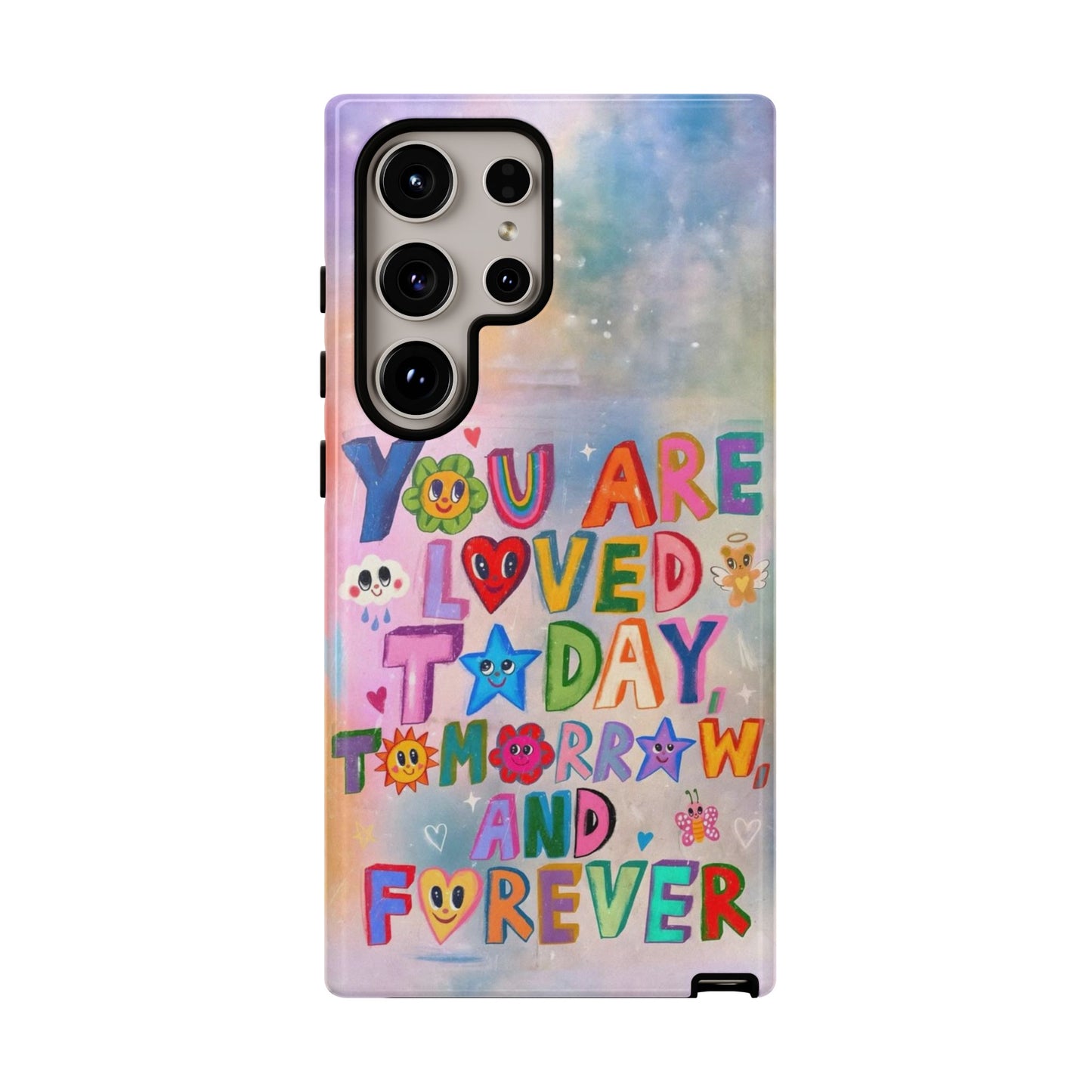 Colorful Phone Case with Positive Affirmations, Inspirational Phone Shell, Cute Gift for Teens, Motivational Tech Accessory, I Love You Case