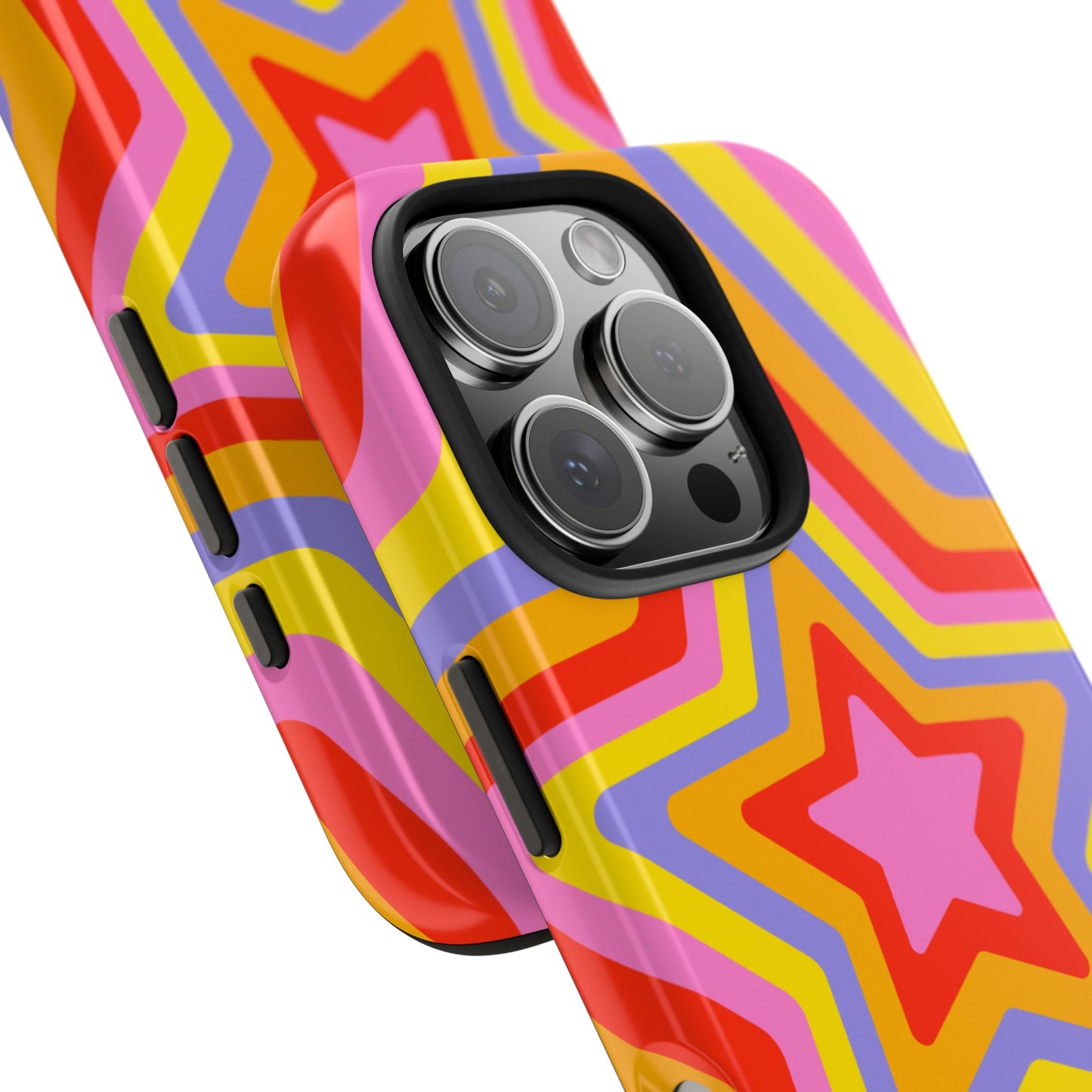 Colorful Star Pattern Tough Phone Cases | Durable Phone Cover, Unique Gifts, Trendy Accessories, Fun Tech Style