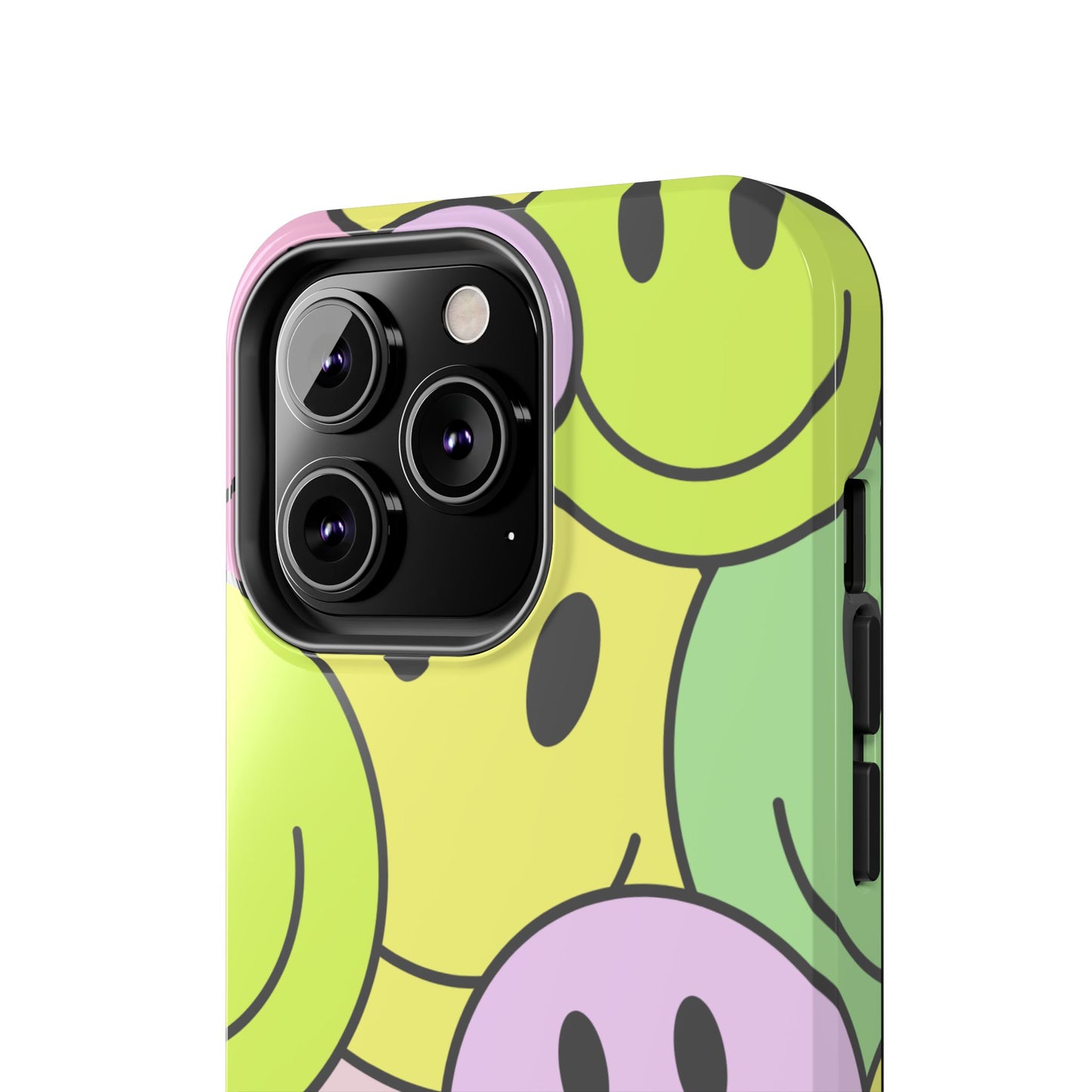 Colorful Smiley Face Tough Phone Case - Fun, Durable Protection for All Ages
