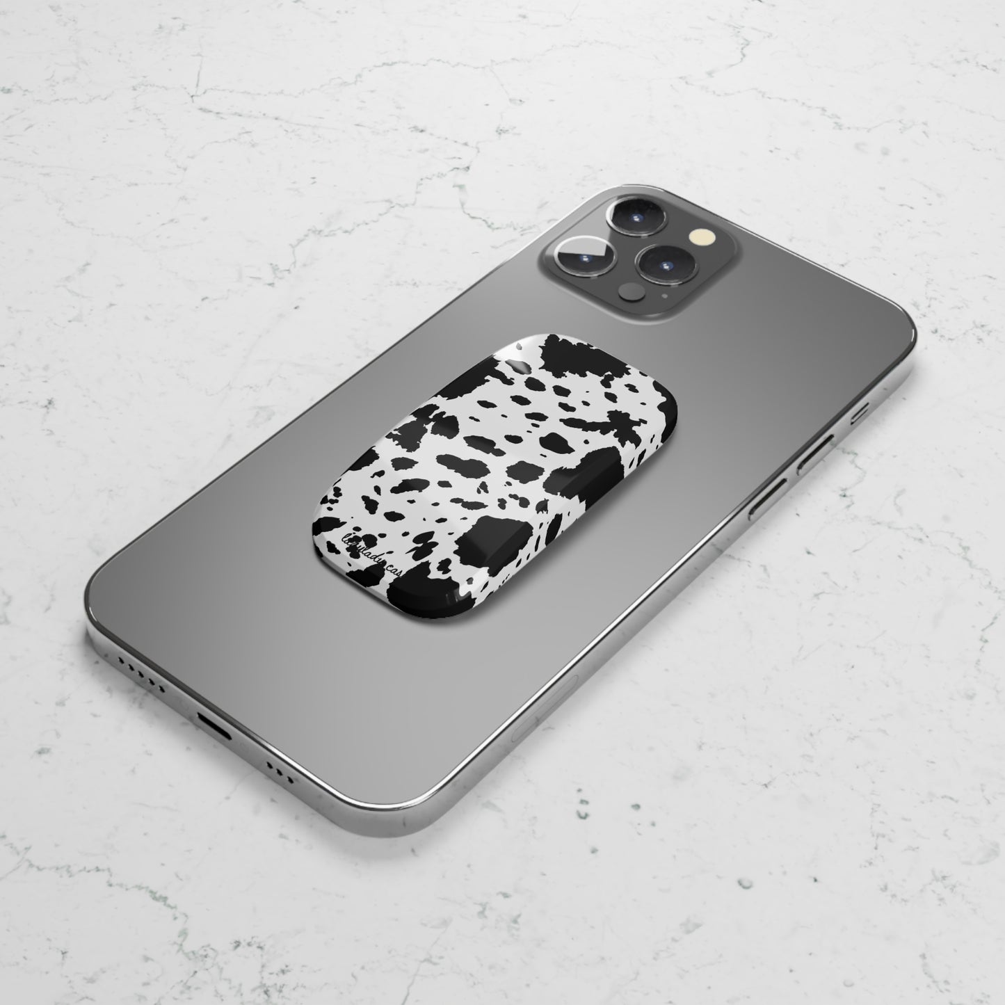 Trendy Cow Print Phone Grip - Stylish & Functional Mobile Accessory
