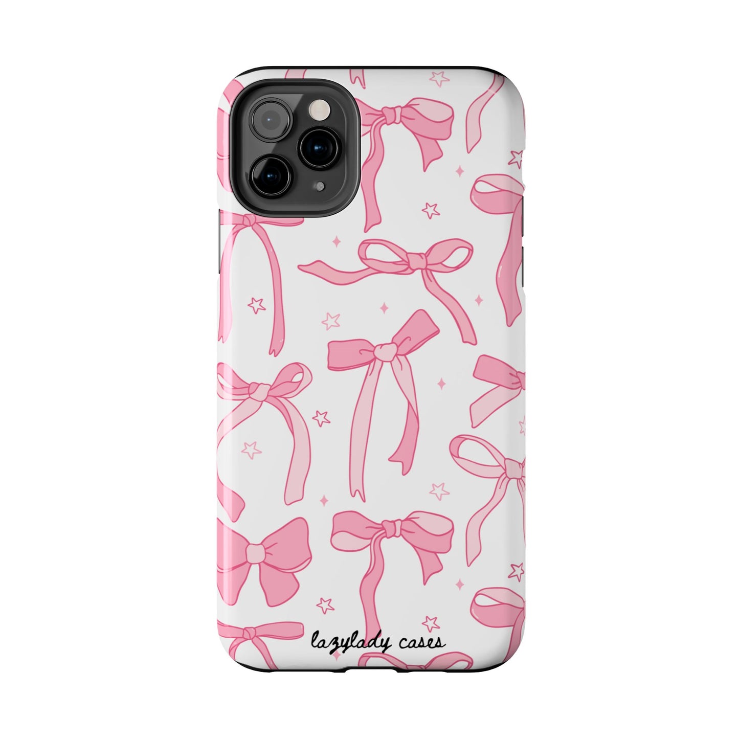 Cute Pink Bow Tough Phone Case - Stylish and Durable Protection
