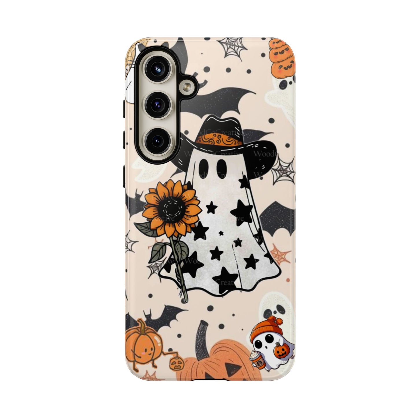 Cute Ghost Phone Case, Halloween Decor, Spooky Gift, Fall Accessories, Pumpkin Lover's Gift, Autumn Vibes, Trick or Treat