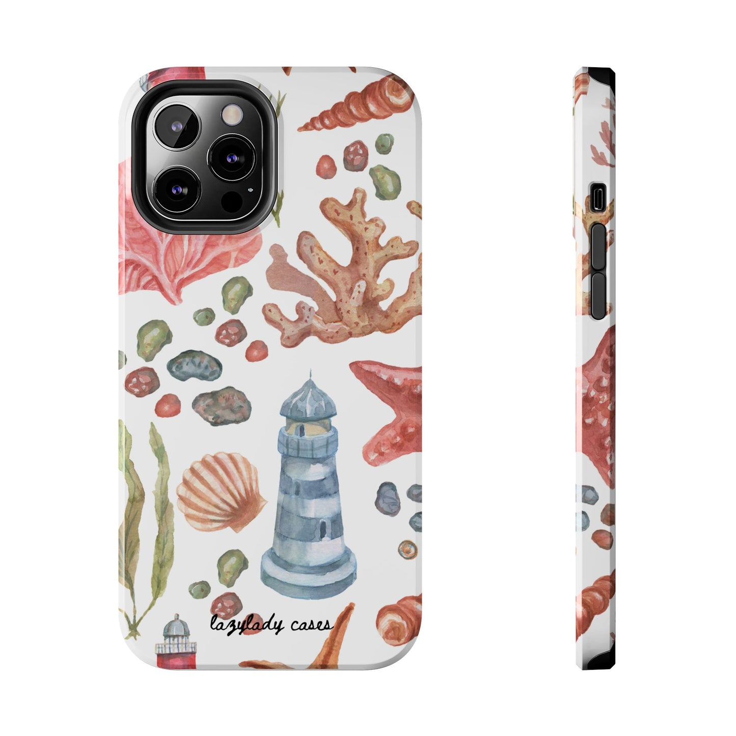 Coastal Art Tough Phone Cases - Stylish Beach Vibes with Lighthouse Design