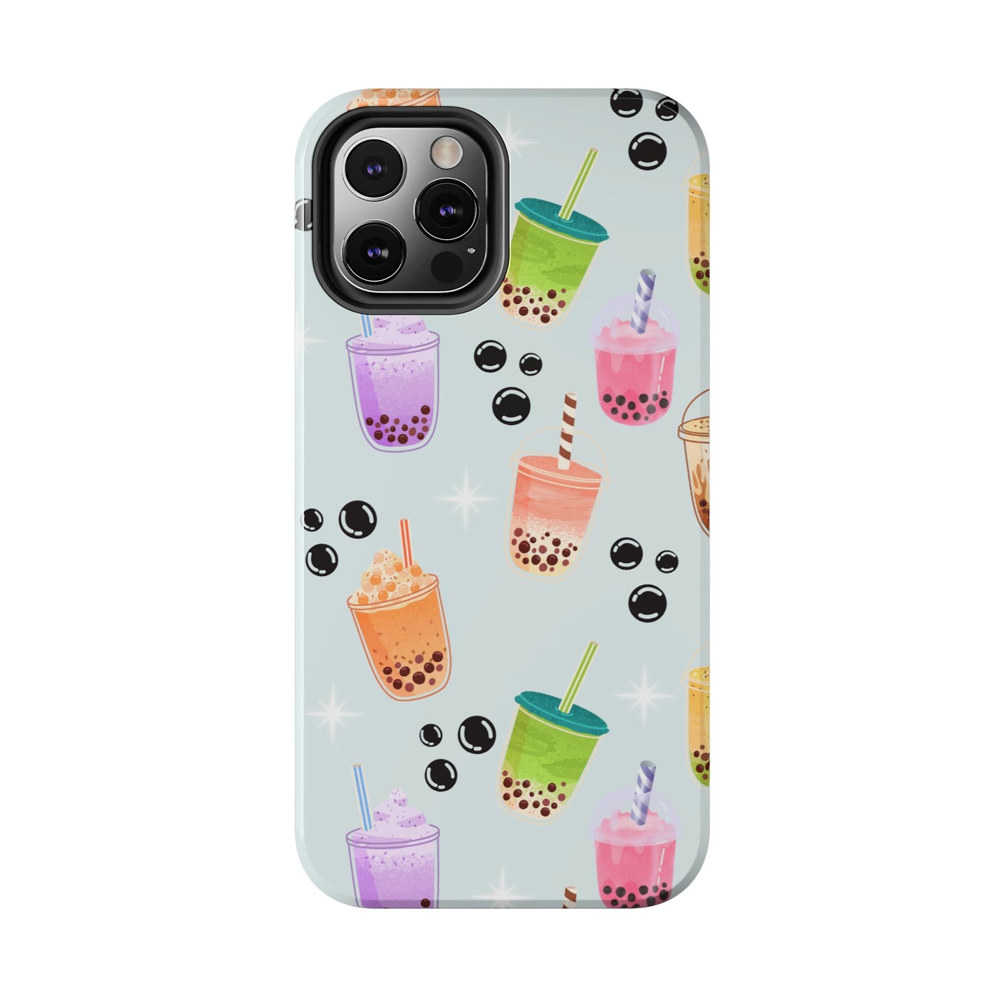 Colorful Boba Tea Phone Case, Tough Phone Cases for Drink Lovers, Cute Phone Accessory, Fun Gifts for Friends, Summer Vibes