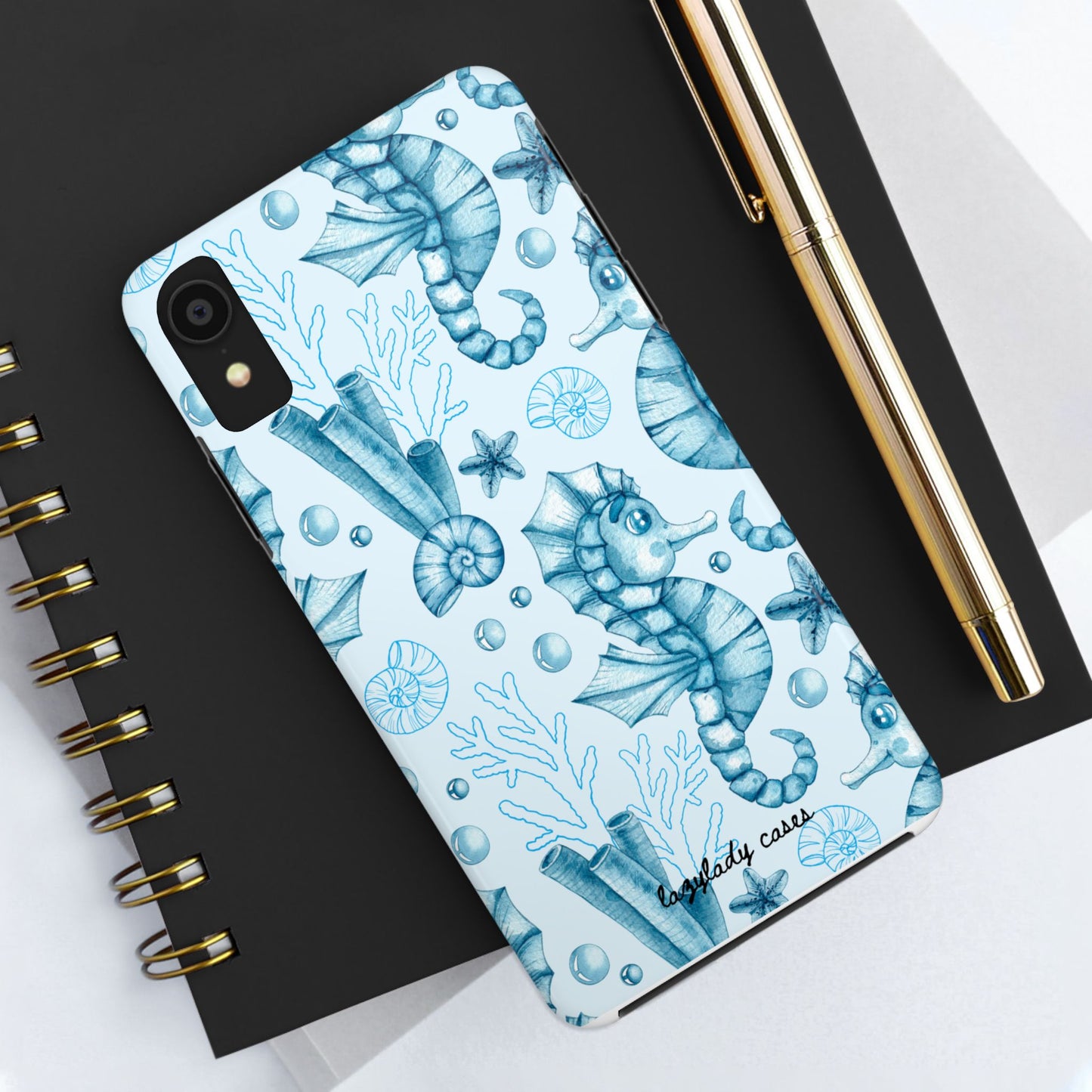 Coastal Seahorse Phone Case - Tough Protection with Beach Vibe