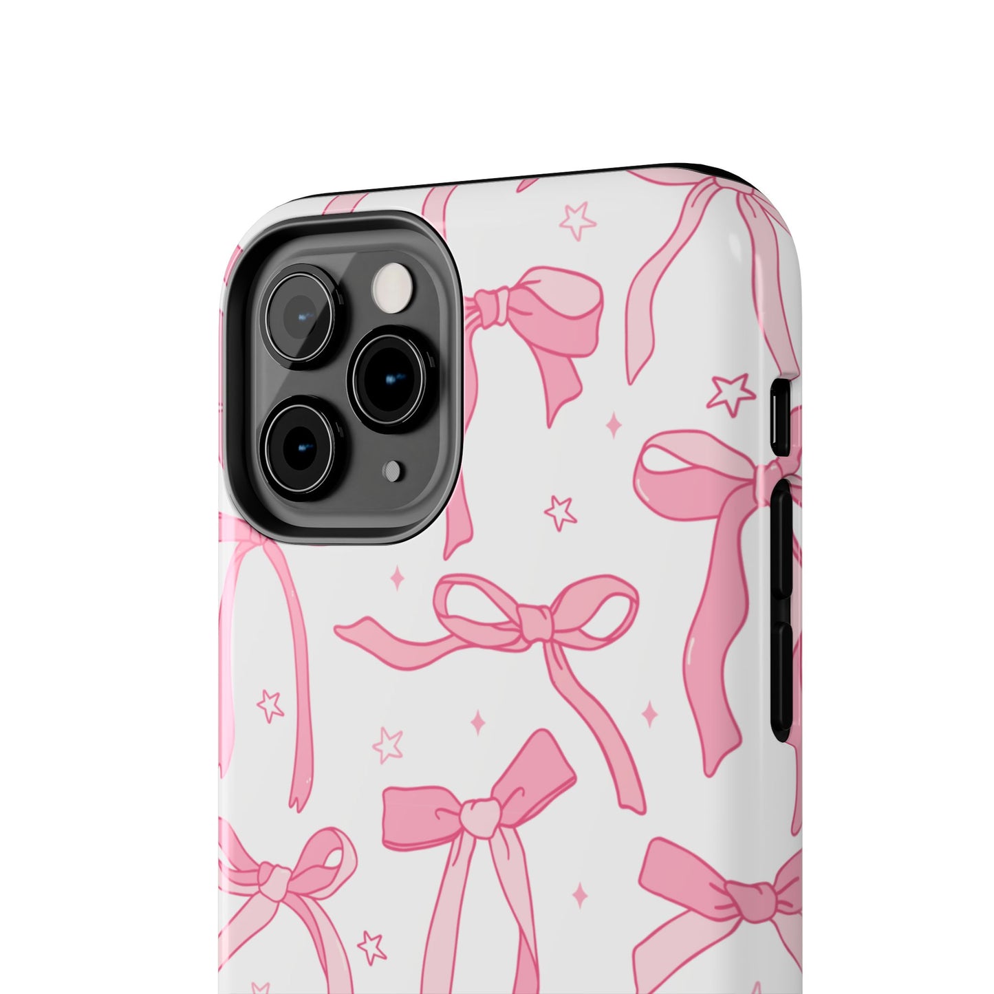 Cute Pink Bow Tough Phone Case - Stylish and Durable Protection