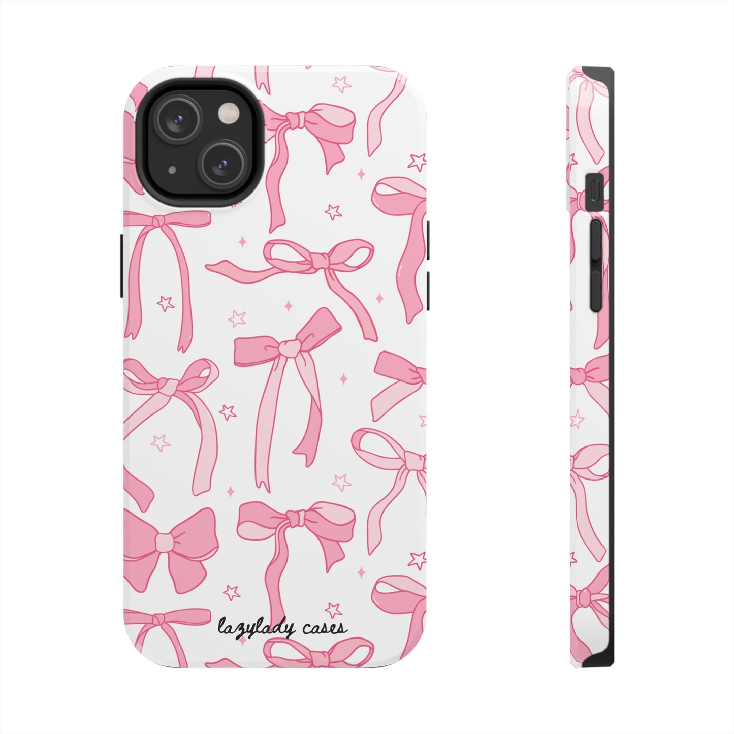 Cute Pink Bow Tough Phone Case - Stylish and Durable Protection