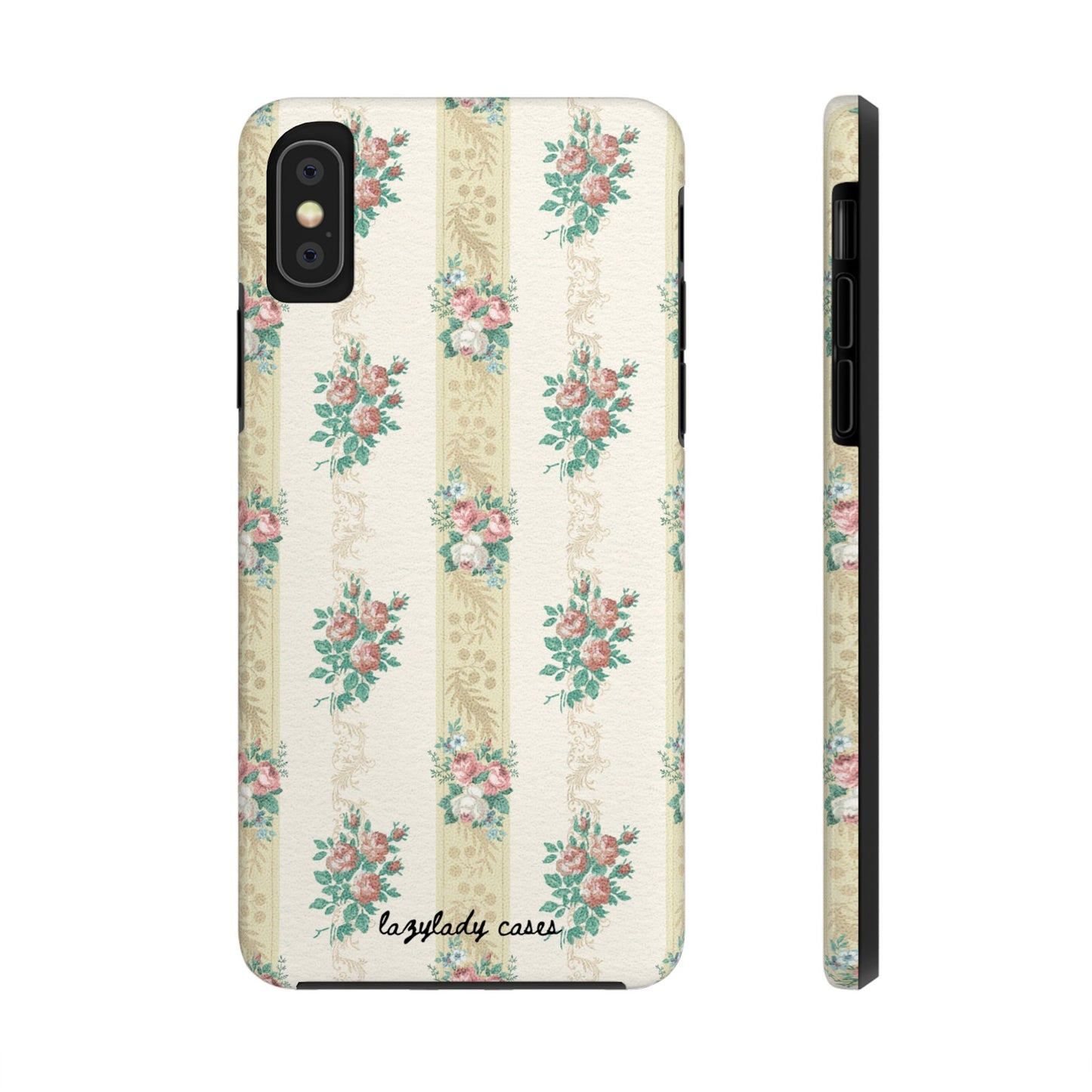Elegant Floral Tough Phone Case - Vintage Inspired Design