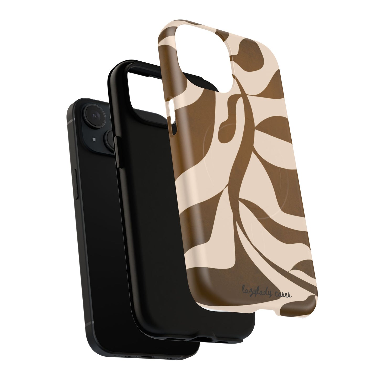 Brown Bonnet Stylish Tough Magnetic Phone Case - Trendy Abstract Design