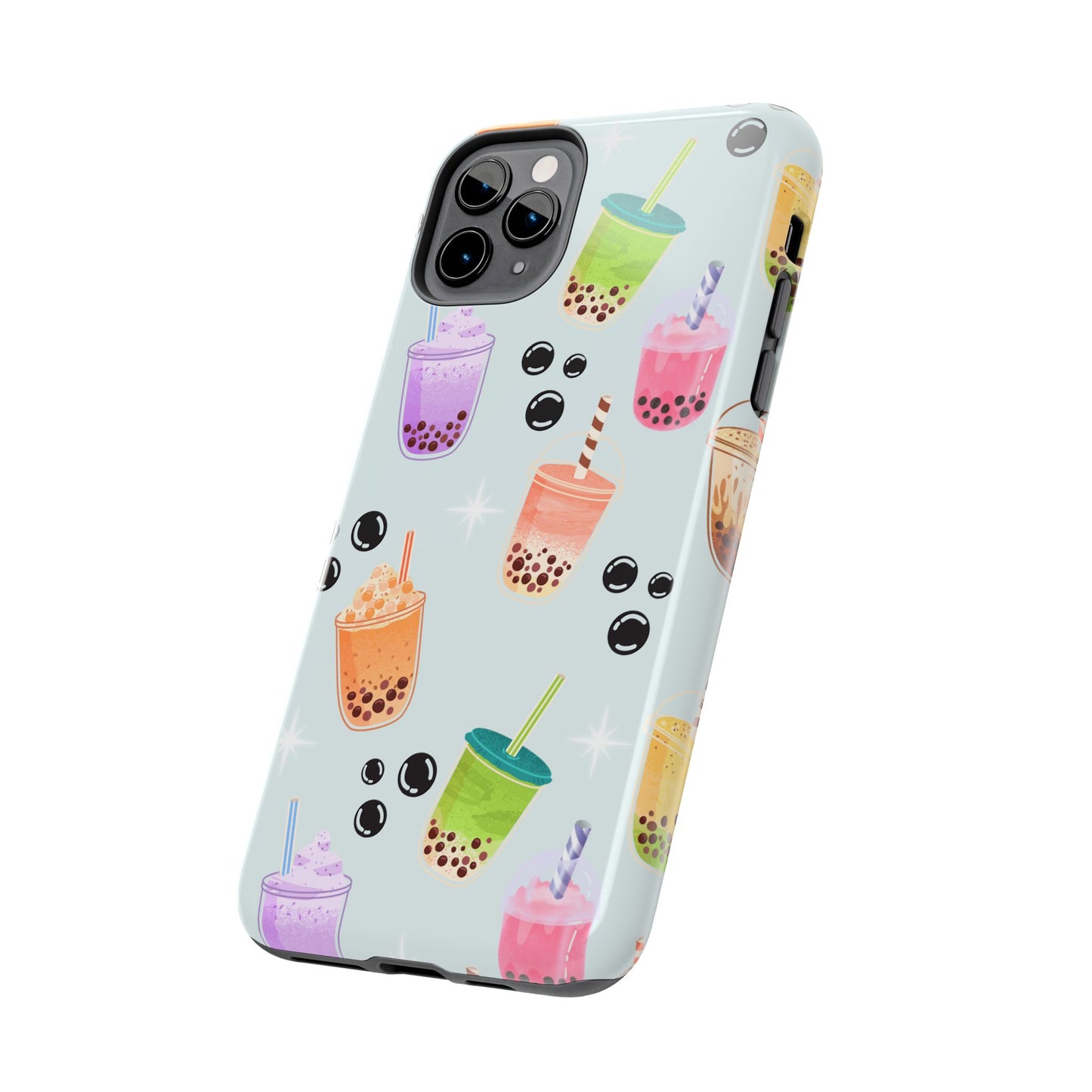 Colorful Boba Tea Phone Case, Tough Phone Cases for Drink Lovers, Cute Phone Accessory, Fun Gifts for Friends, Summer Vibes