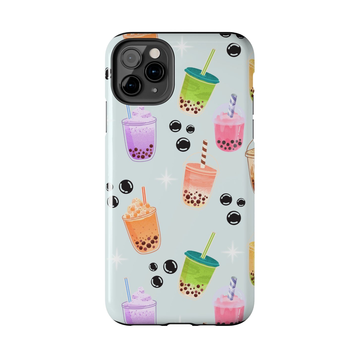 Colorful Boba Tea Phone Case, Tough Phone Cases for Drink Lovers, Cute Phone Accessory, Fun Gifts for Friends, Summer Vibes