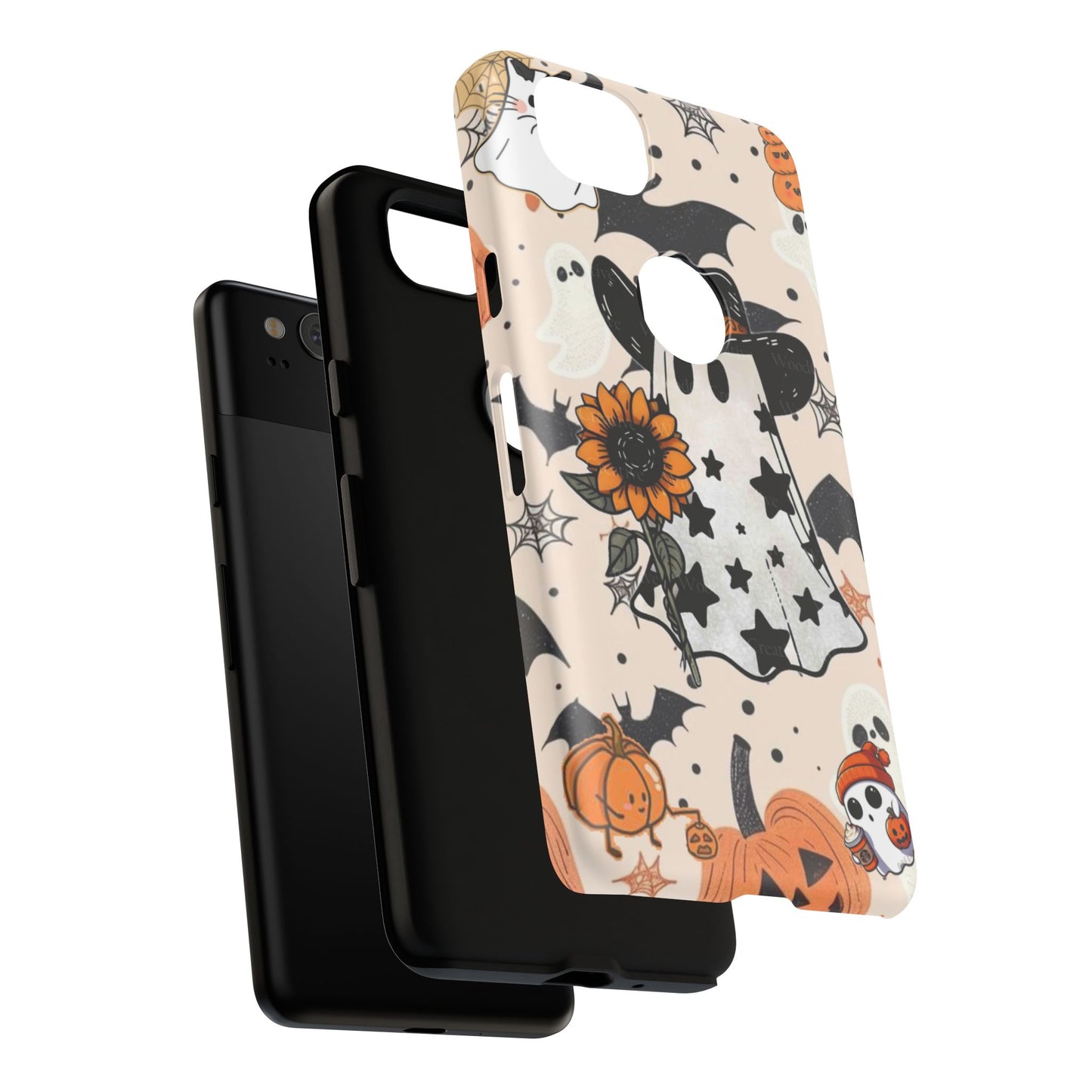 Cute Ghost Phone Case, Halloween Decor, Spooky Gift, Fall Accessories, Pumpkin Lover's Gift, Autumn Vibes, Trick or Treat