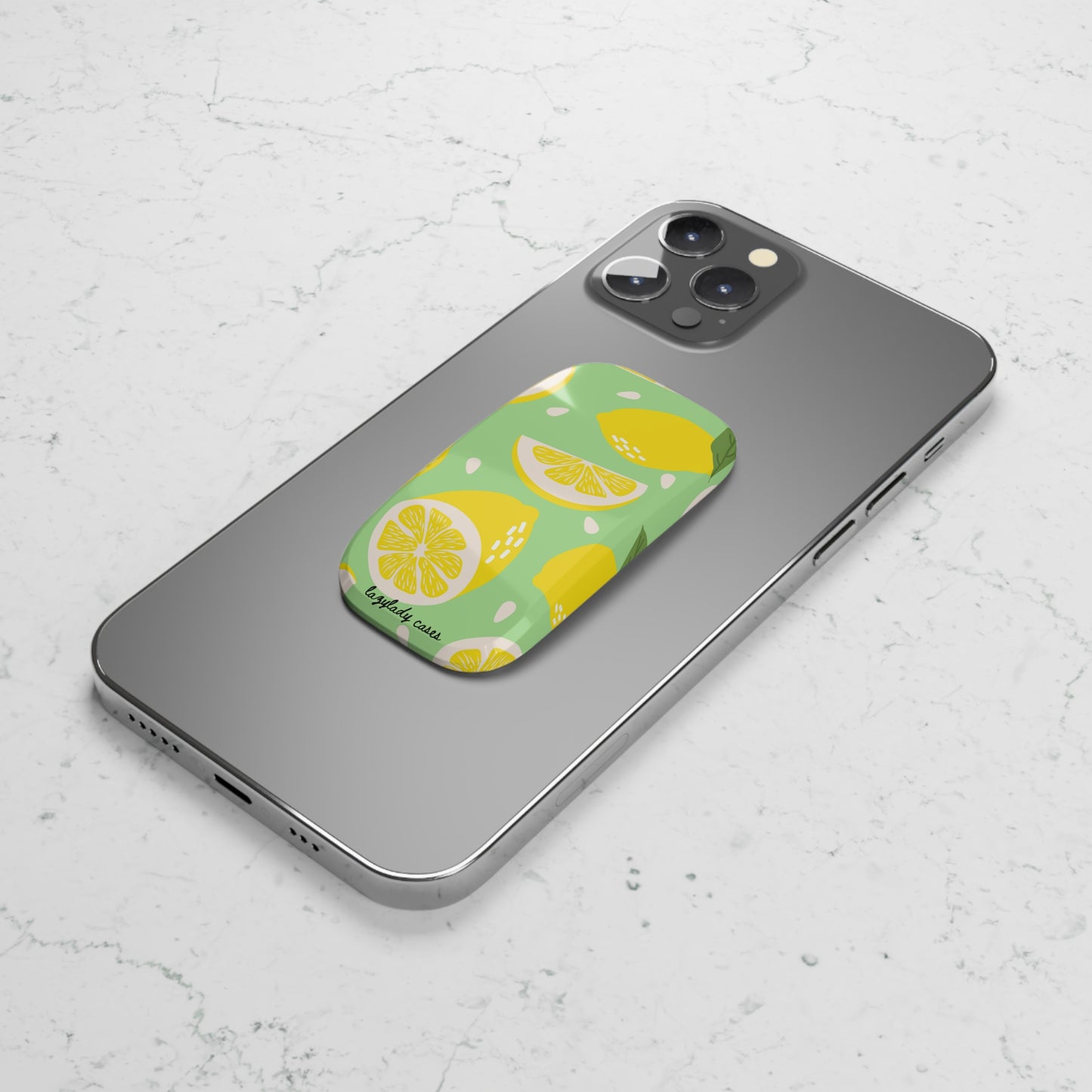 Lemon Pattern Phone Grip | Fun & Functional Smartphone Accessory