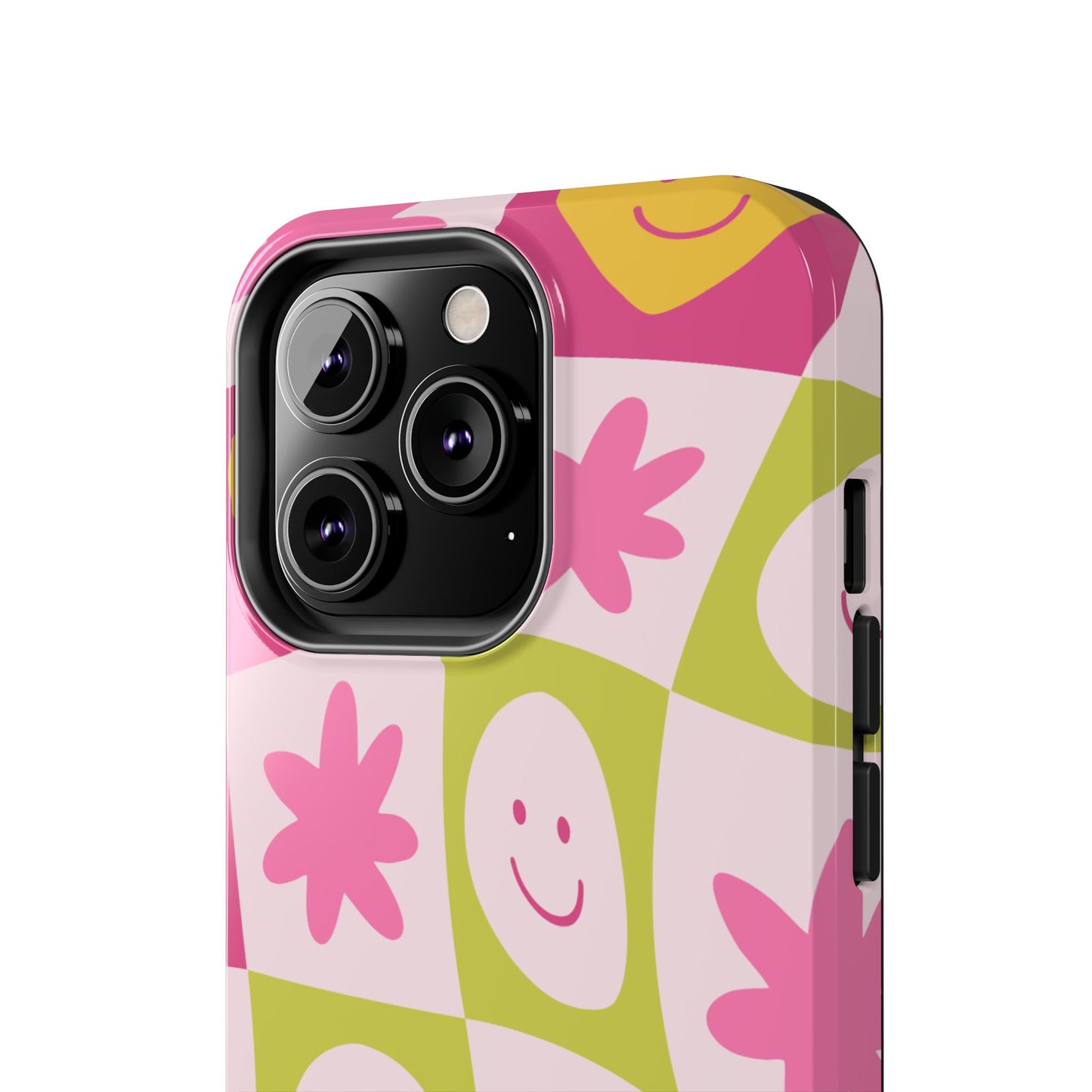 Colorful Smiley Pattern Tough Phone Cases, Playful Phone Covers, Fun Gifts for Friends, Cute Accessories, Vibrant and Durable