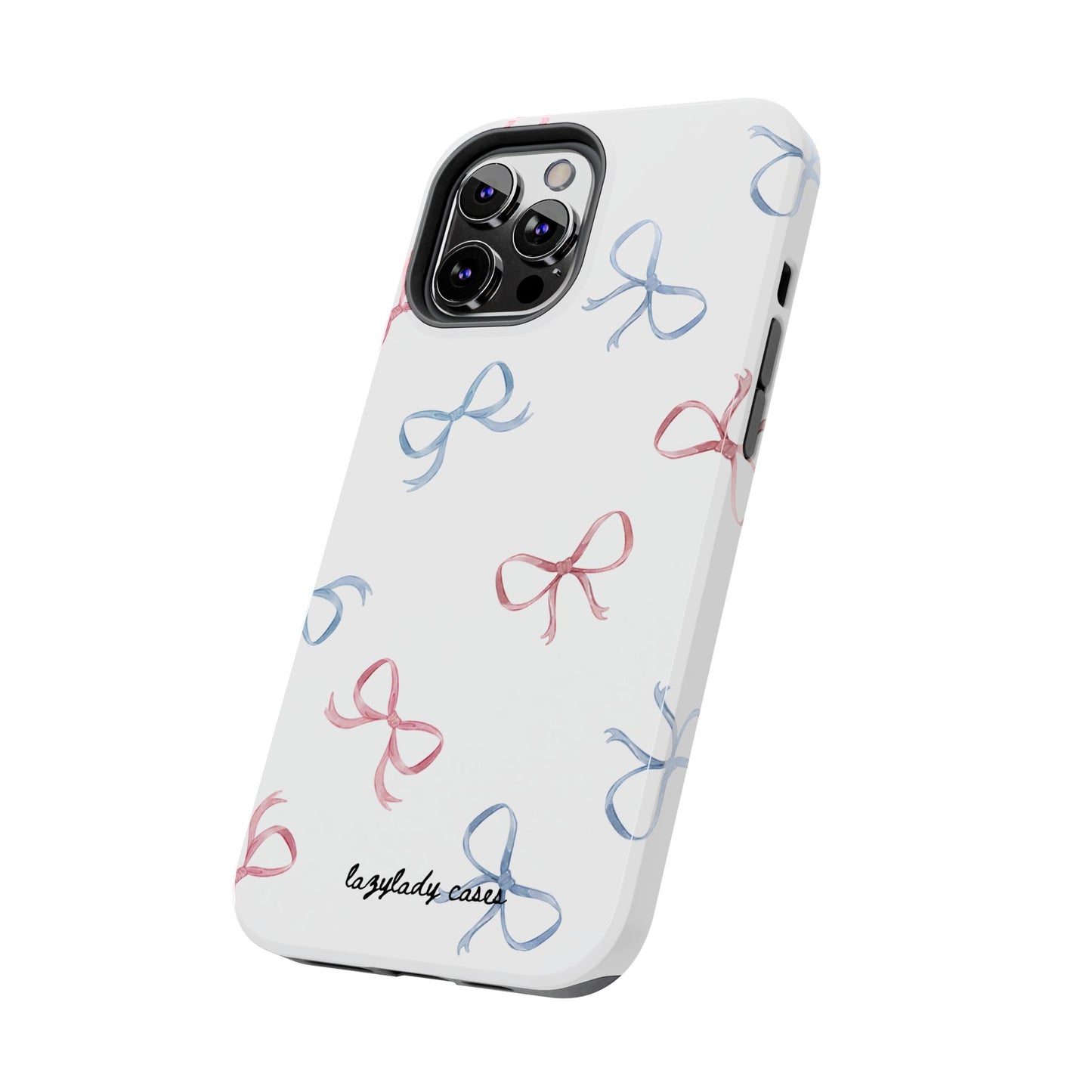 Chic Bow Pattern Tough Phone Case | Stylish Protection for Your Device