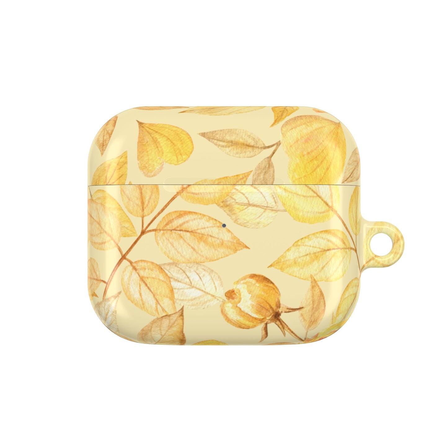 Yellow Dusk AirPod Case - Elegant Leaves Design for Nature Lovers