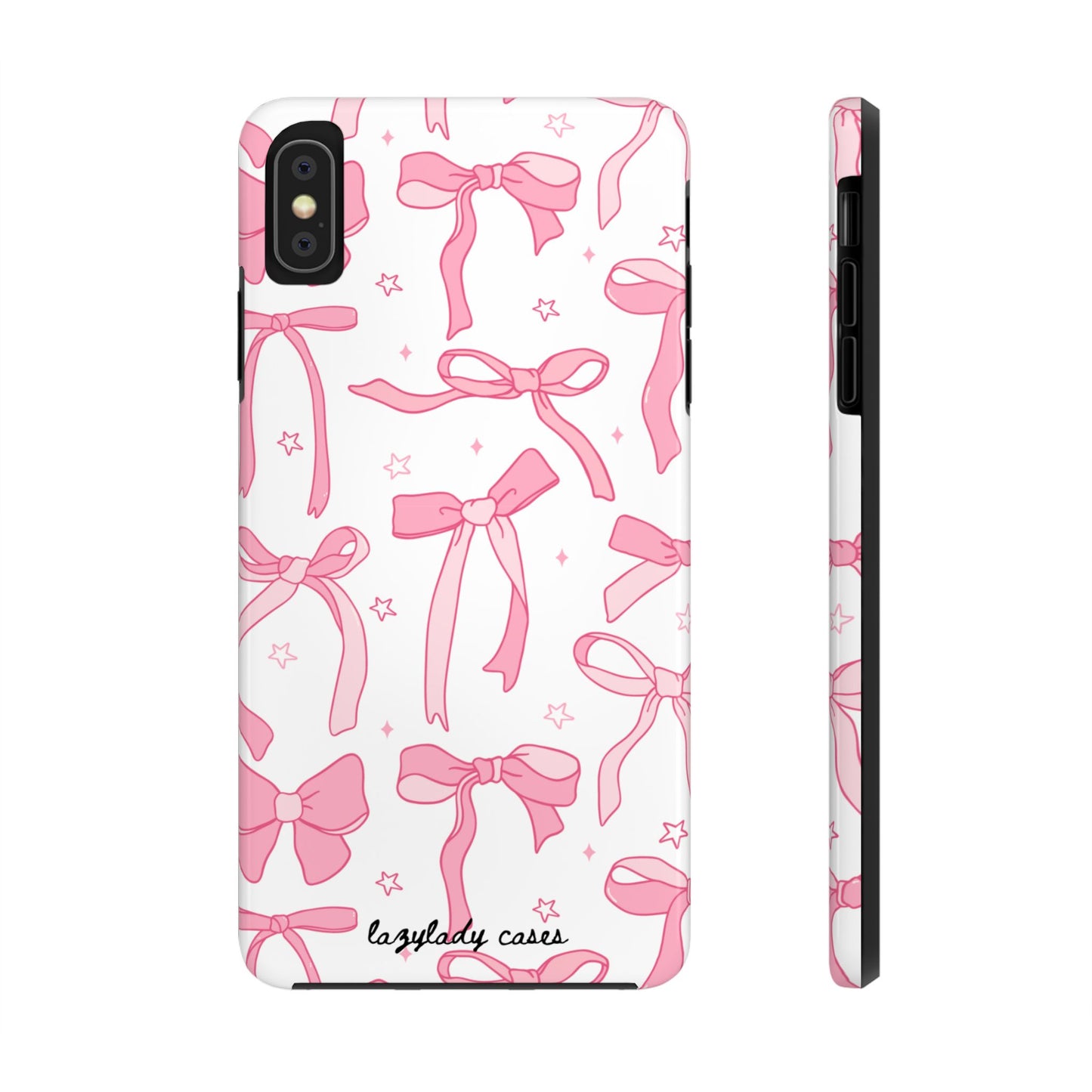 Cute Pink Bow Tough Phone Case - Stylish and Durable Protection