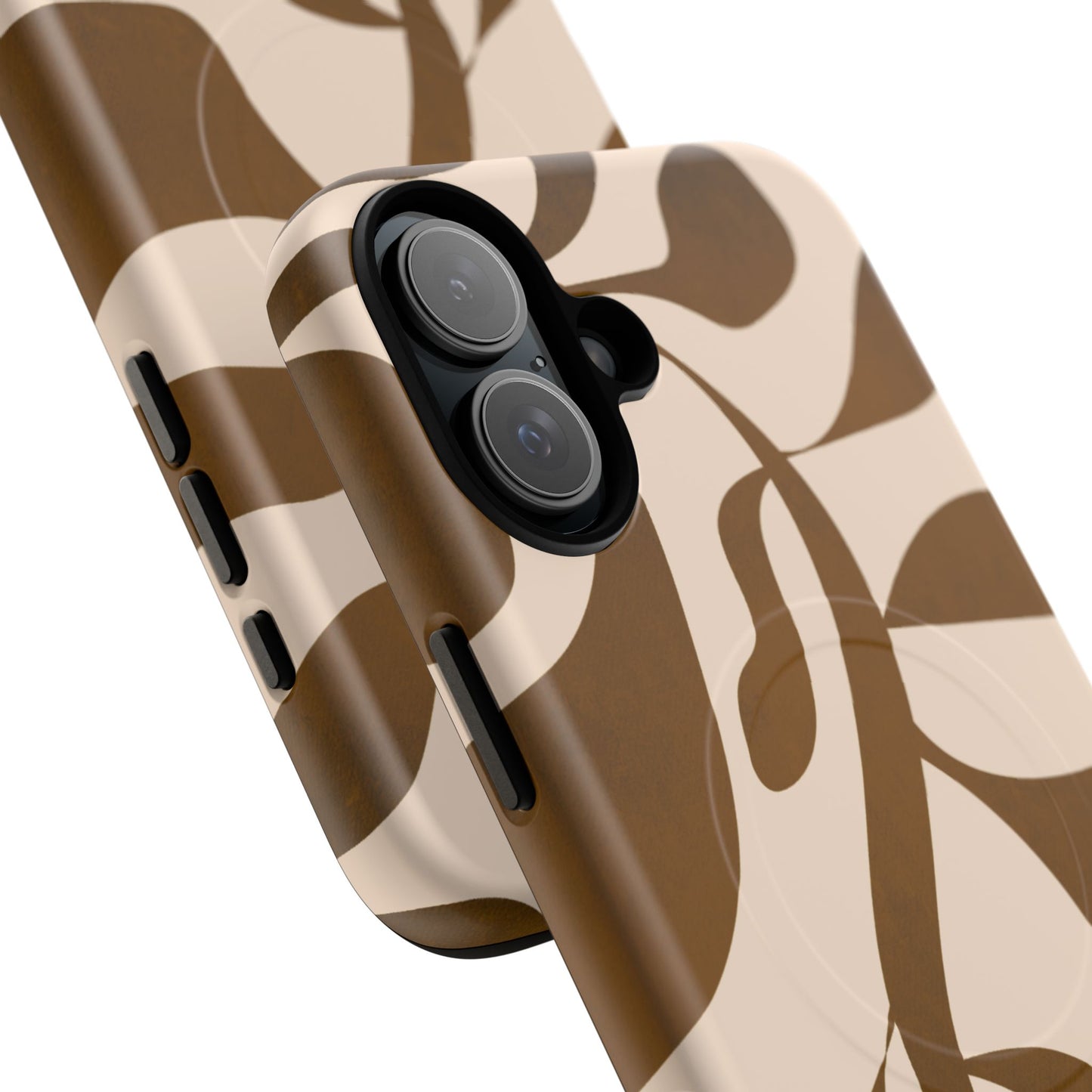 Brown Bonnet Stylish Tough Magnetic Phone Case - Trendy Abstract Design