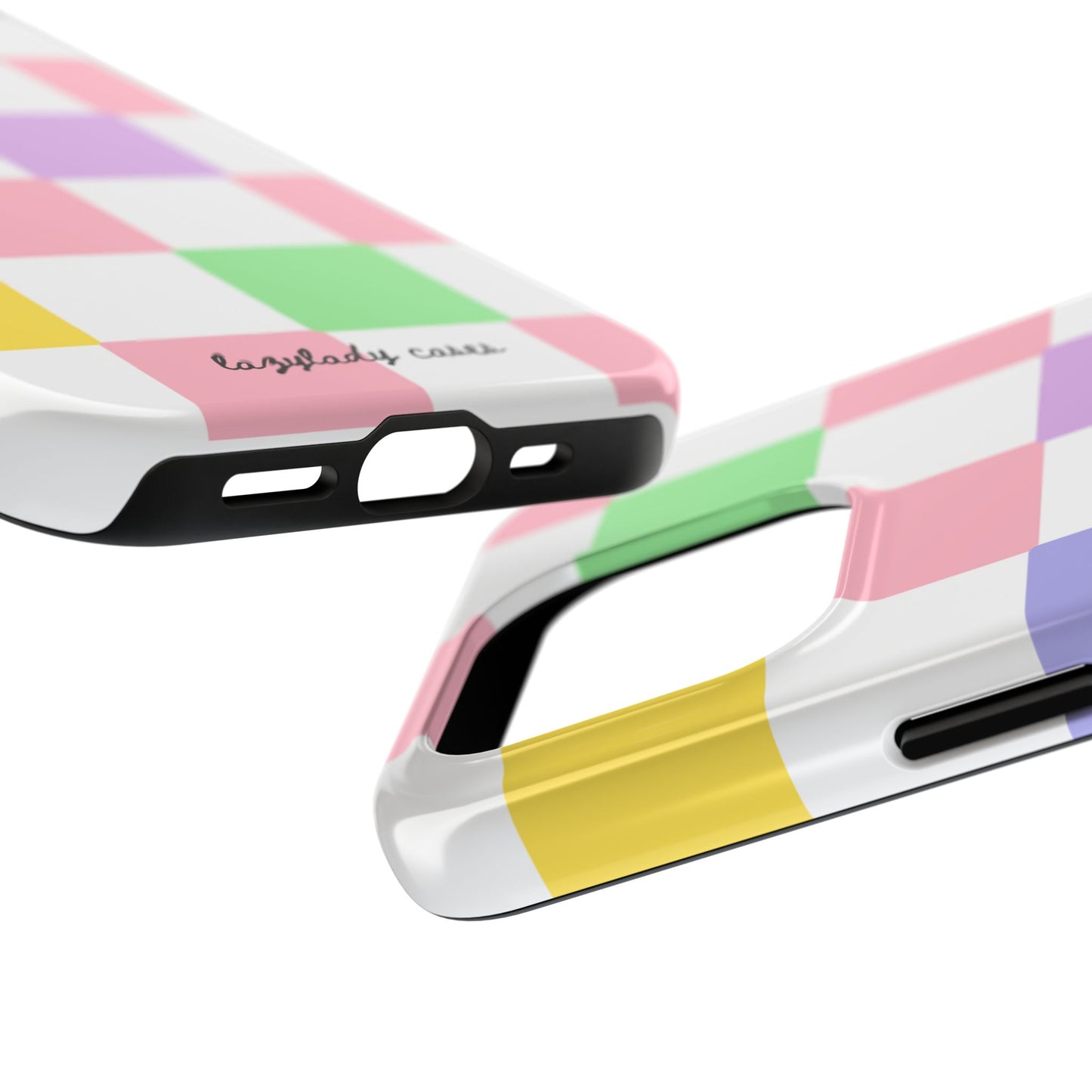 Colorful Checkerboard Tough Phone Case – Vibrant & Durable Protection