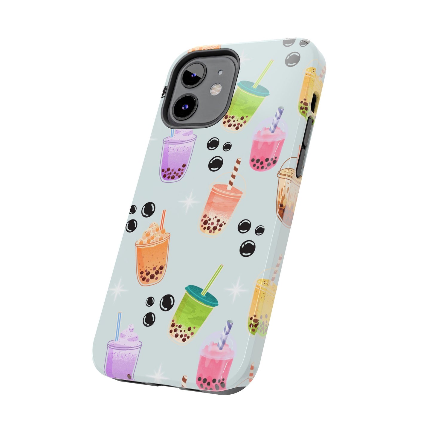 Colorful Boba Tea Phone Case, Tough Phone Cases for Drink Lovers, Cute Phone Accessory, Fun Gifts for Friends, Summer Vibes