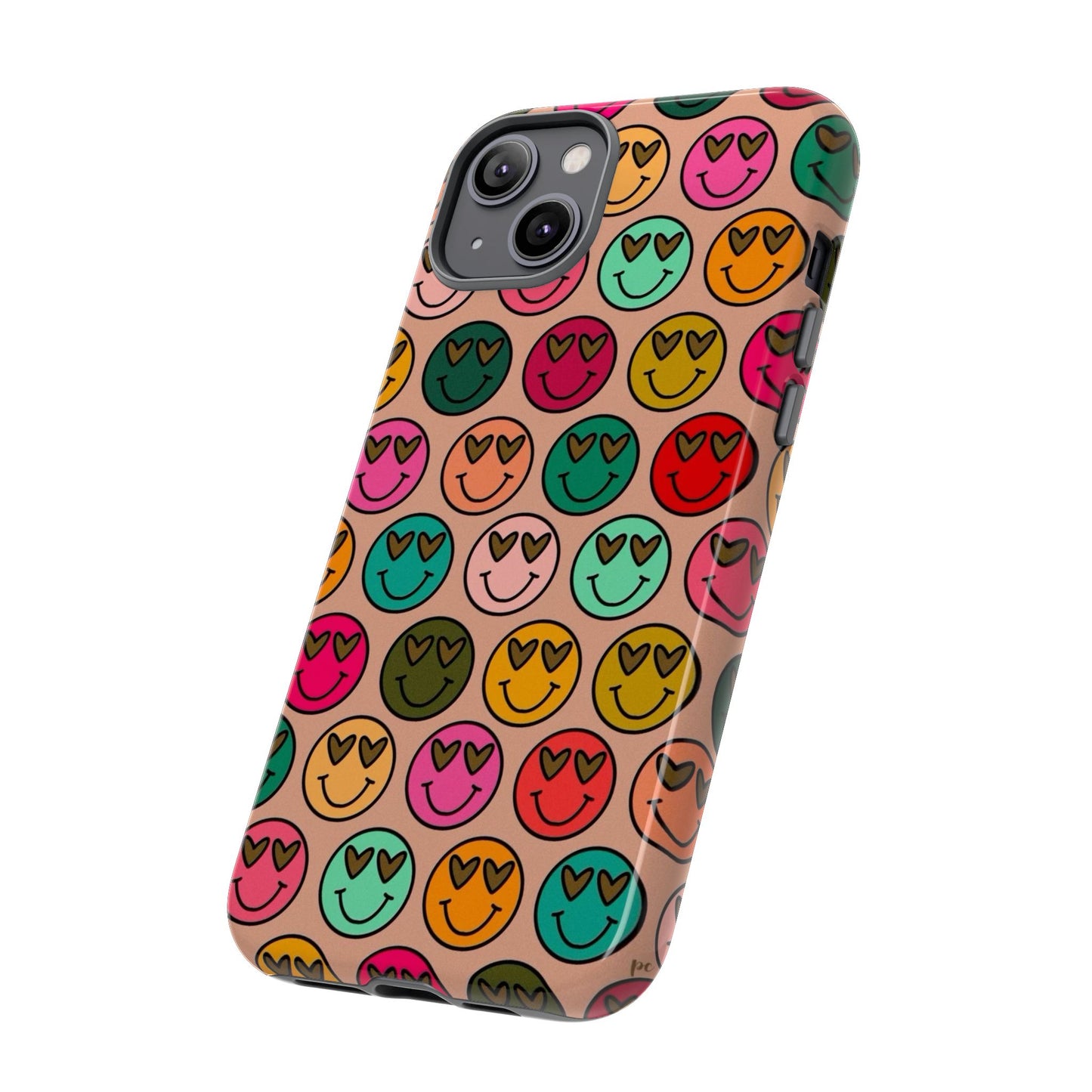 Colorful Smiley Phone Case | Tough Cases, Cute Phone Cover, Happy Vibes, Gift for Friends, Fun Phone Accessory