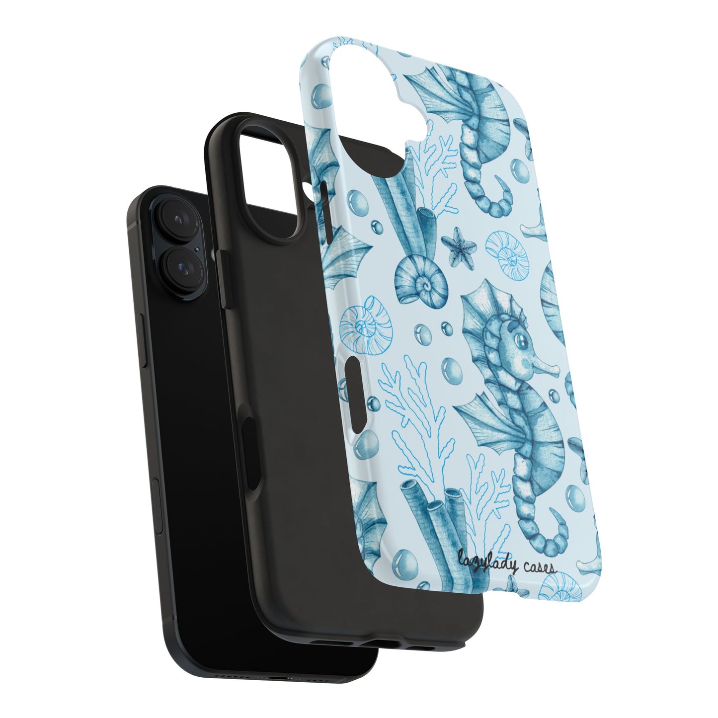 Coastal Seahorse Phone Case - Tough Protection with Beach Vibe
