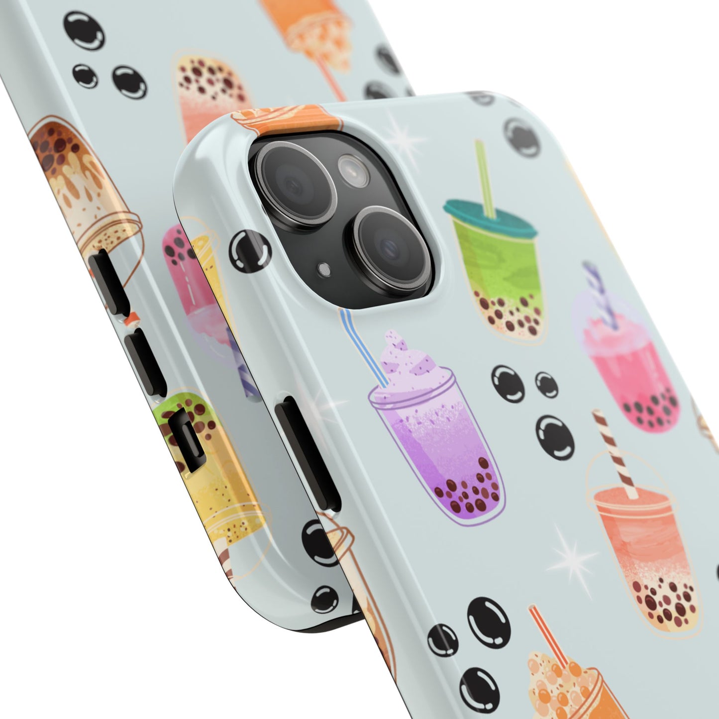 Colorful Boba Tea Phone Case, Tough Phone Cases for Drink Lovers, Cute Phone Accessory, Fun Gifts for Friends, Summer Vibes