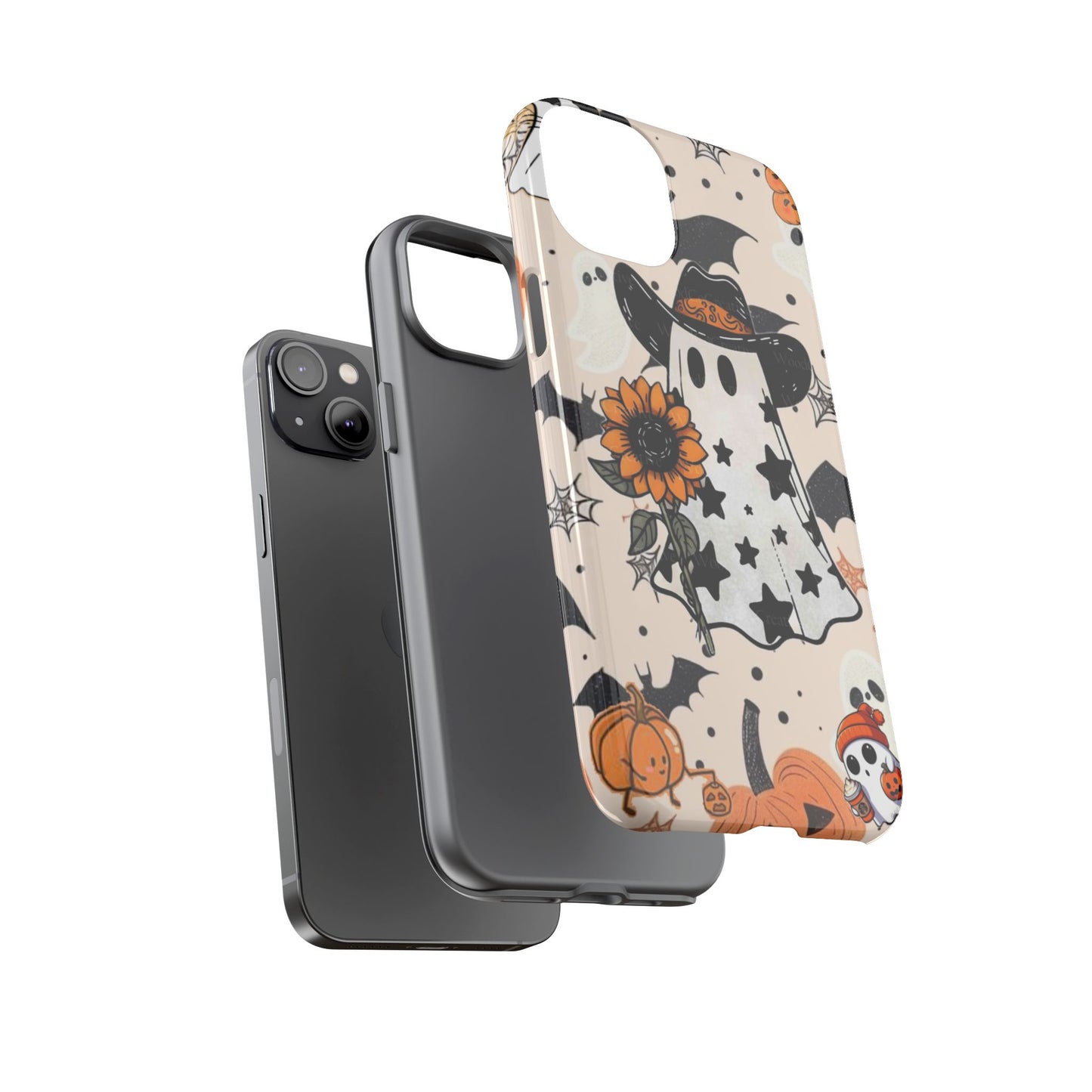 Cute Ghost Phone Case, Halloween Decor, Spooky Gift, Fall Accessories, Pumpkin Lover's Gift, Autumn Vibes, Trick or Treat