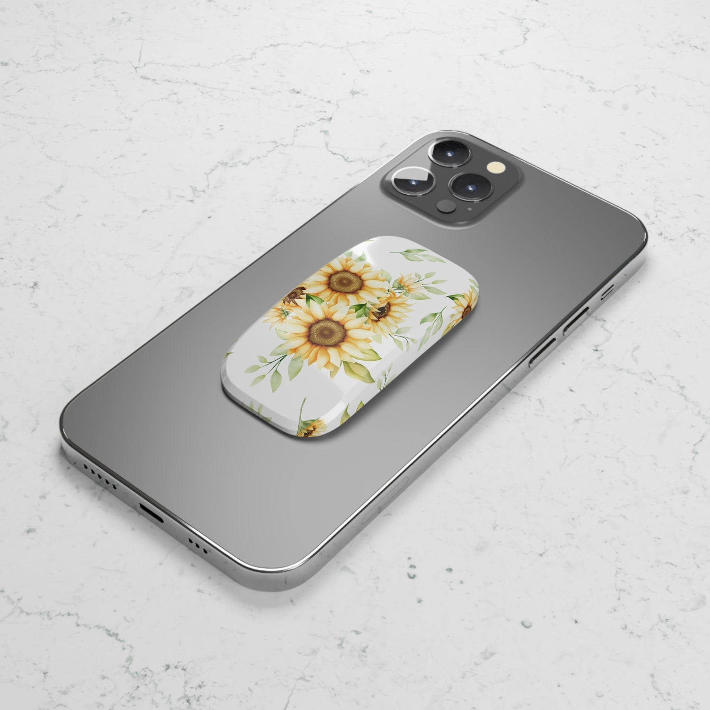 Sunflower Phone Grip, Floral Phone Stand, Cute Phone Accessory, Gift for Her, Summer Vibes, Practical Phone Holder