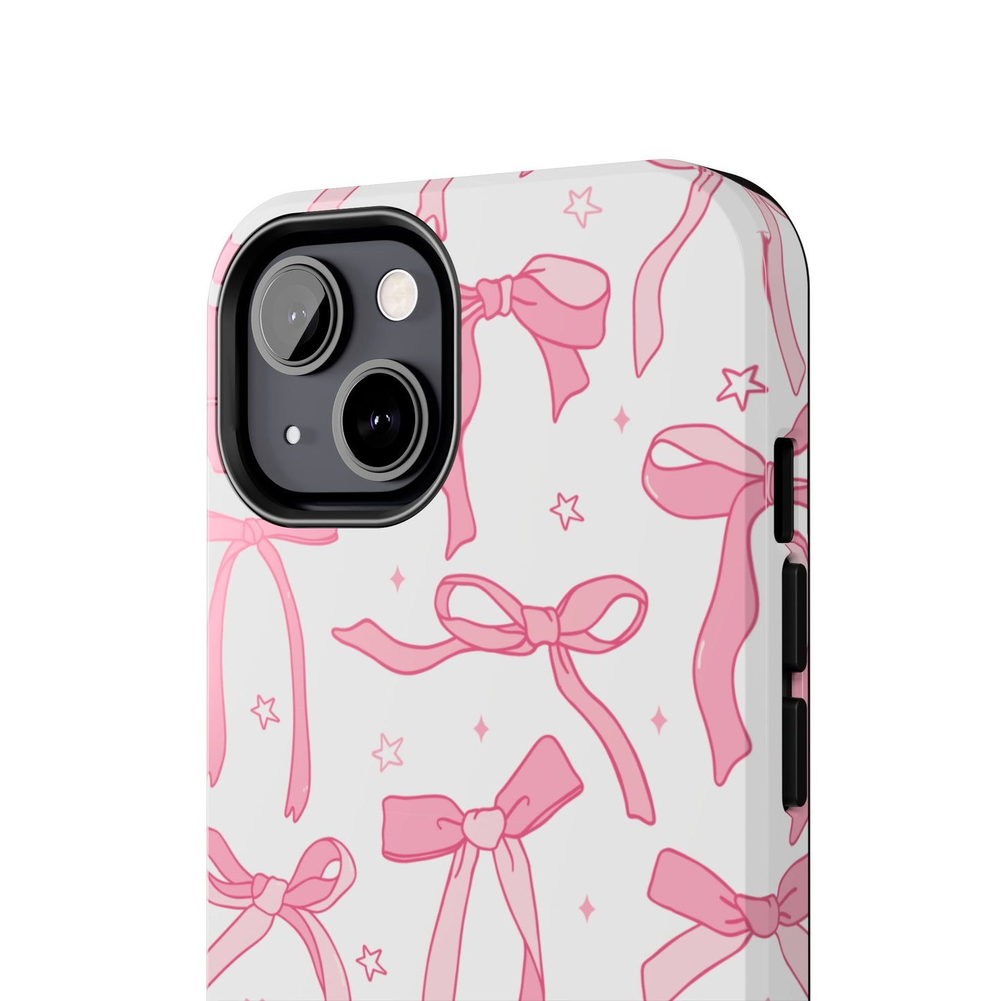 Cute Pink Bow Tough Phone Case - Stylish and Durable Protection
