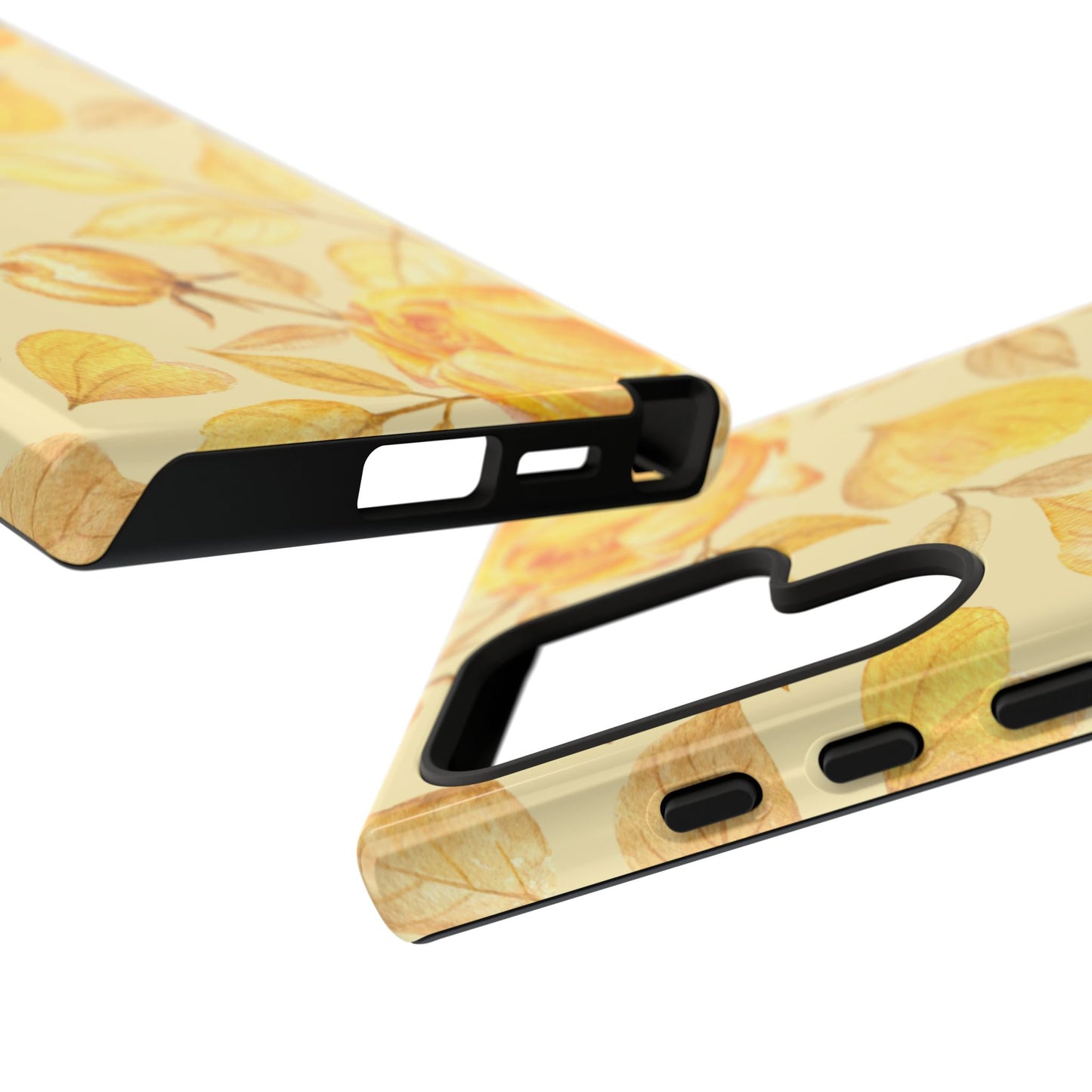 Yellow Dusk Tough Phone Case - Yellow Rose Design