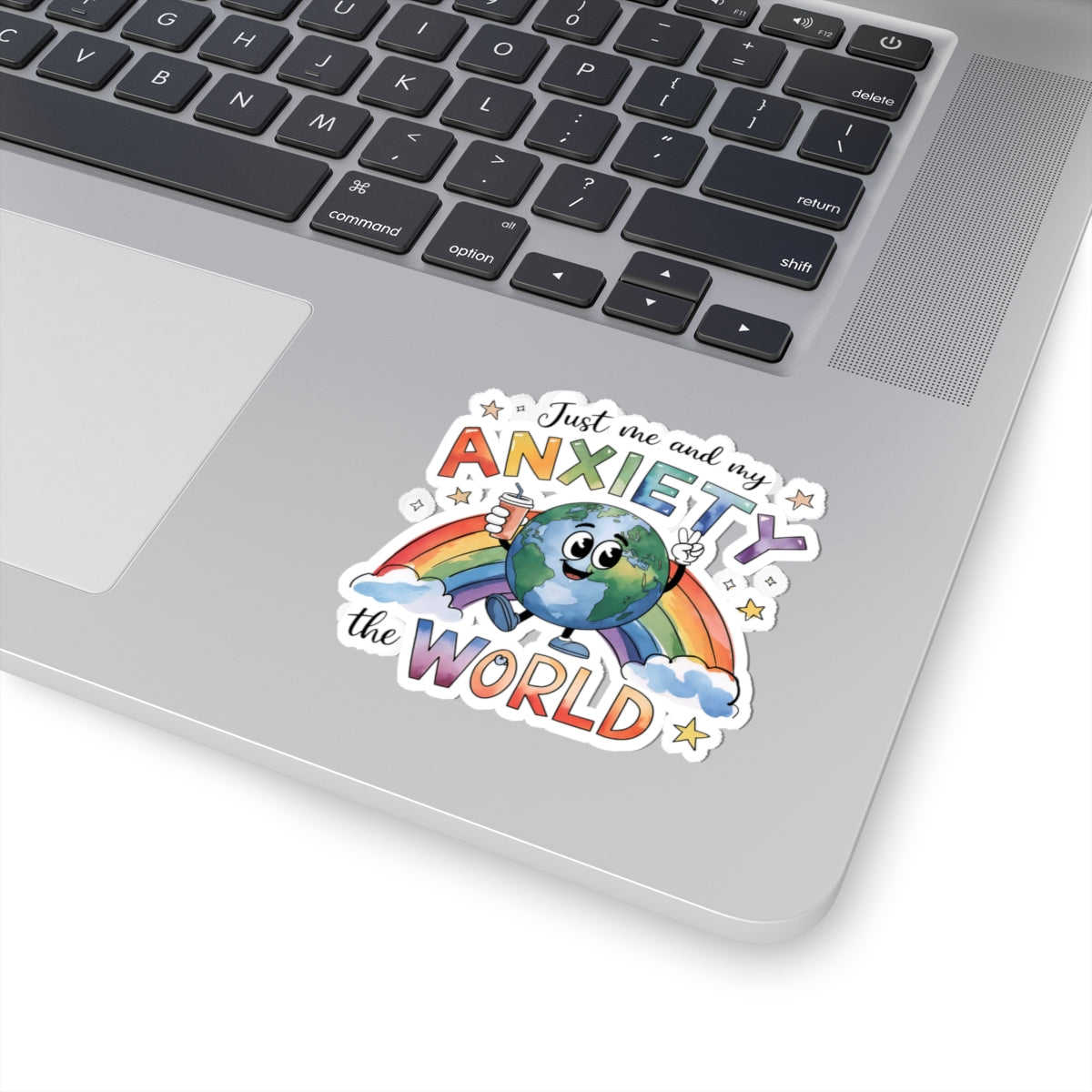 Anxiety Awareness Kiss-Cut Stickers, Cute & Colorful Laptop Decor, Mental Health Gifts, Positive Affirmation Stickers, Rainbow Vibes