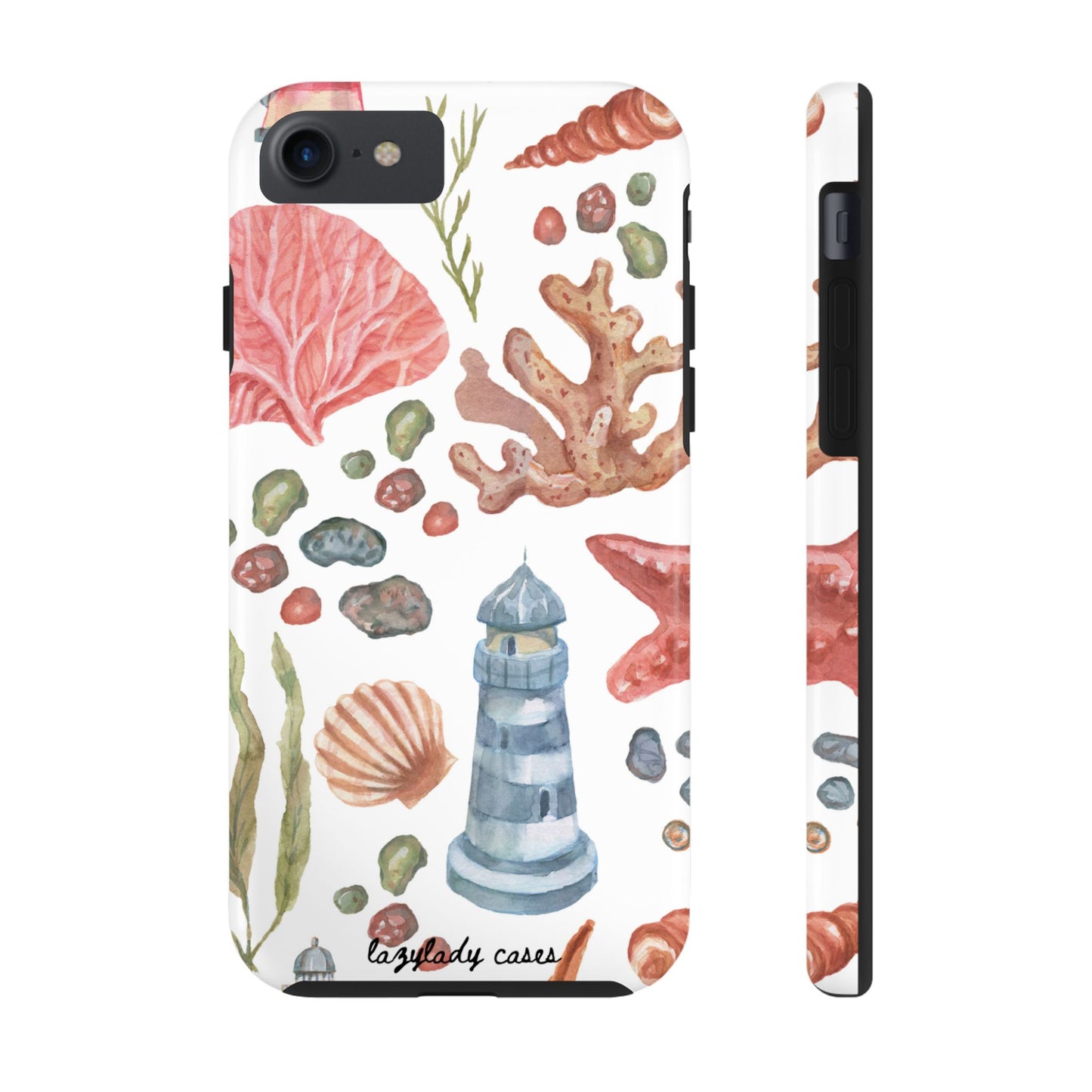 Coastal Art Tough Phone Cases - Stylish Beach Vibes with Lighthouse Design