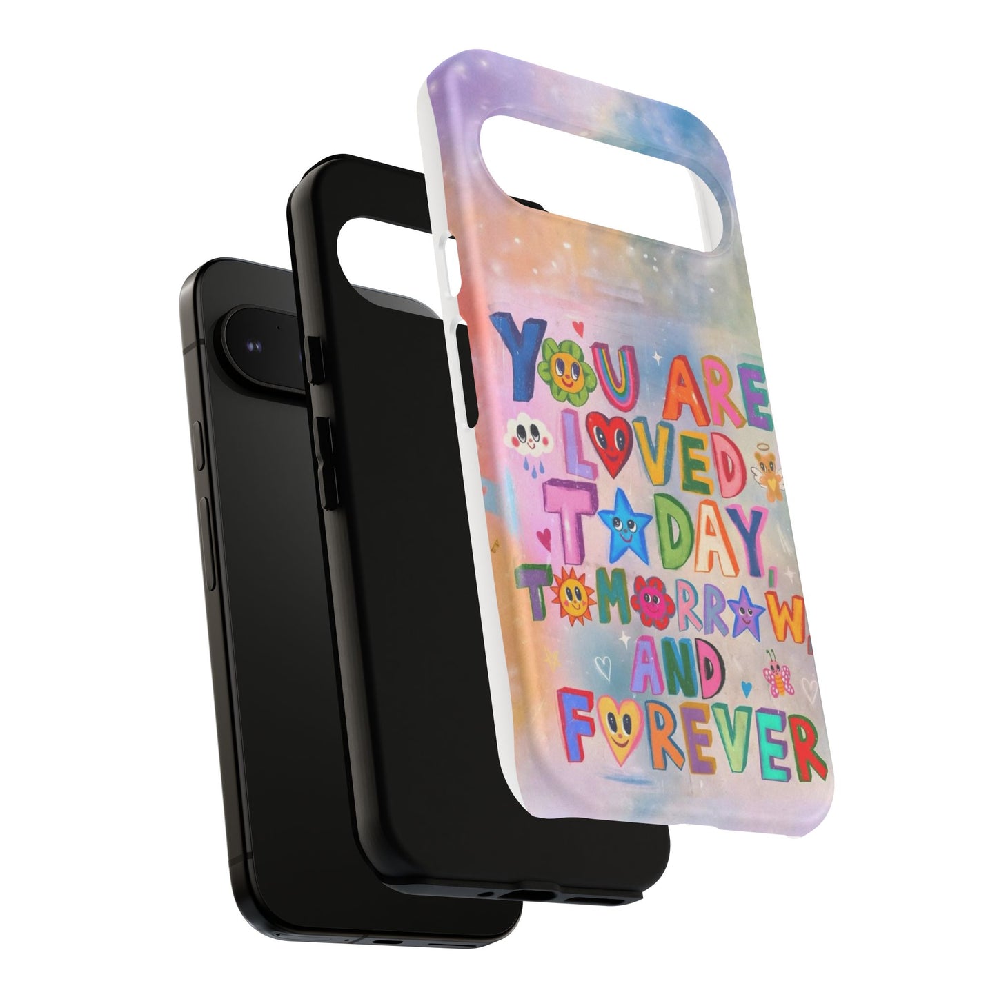 Colorful Phone Case with Positive Affirmations, Inspirational Phone Shell, Cute Gift for Teens, Motivational Tech Accessory, I Love You Case