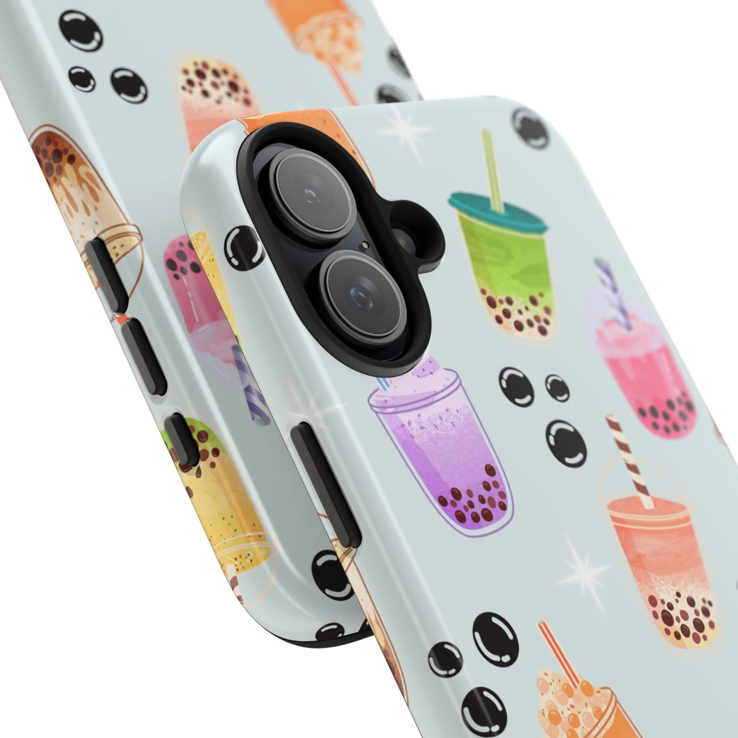 Colorful Boba Tea Phone Case, Tough Phone Cases for Drink Lovers, Cute Phone Accessory, Fun Gifts for Friends, Summer Vibes