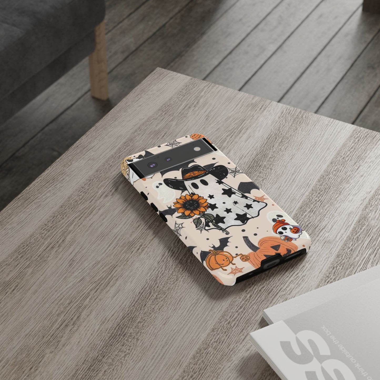 Cute Ghost Phone Case, Halloween Decor, Spooky Gift, Fall Accessories, Pumpkin Lover's Gift, Autumn Vibes, Trick or Treat