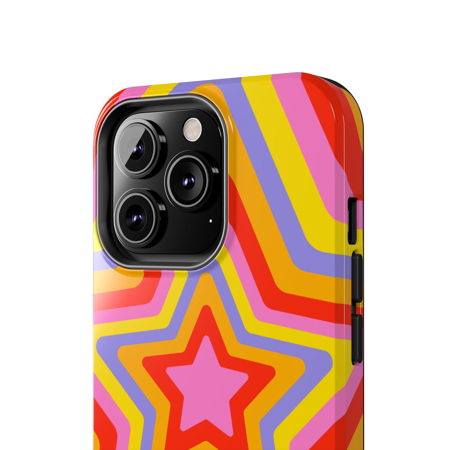 Colorful Star Pattern Tough Phone Cases | Durable Phone Cover, Unique Gifts, Trendy Accessories, Fun Tech Style