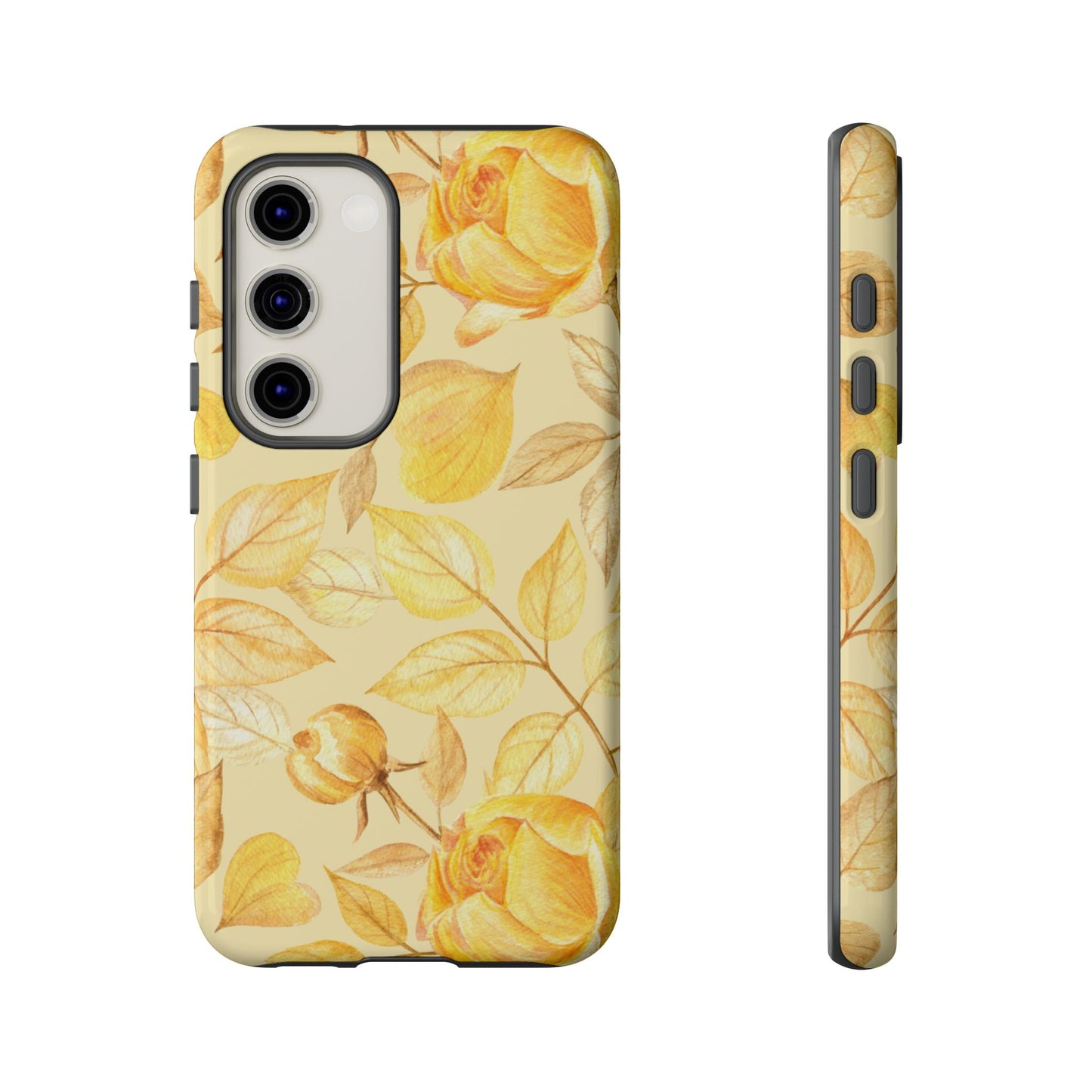 Yellow Dusk Tough Phone Case - Yellow Rose Design