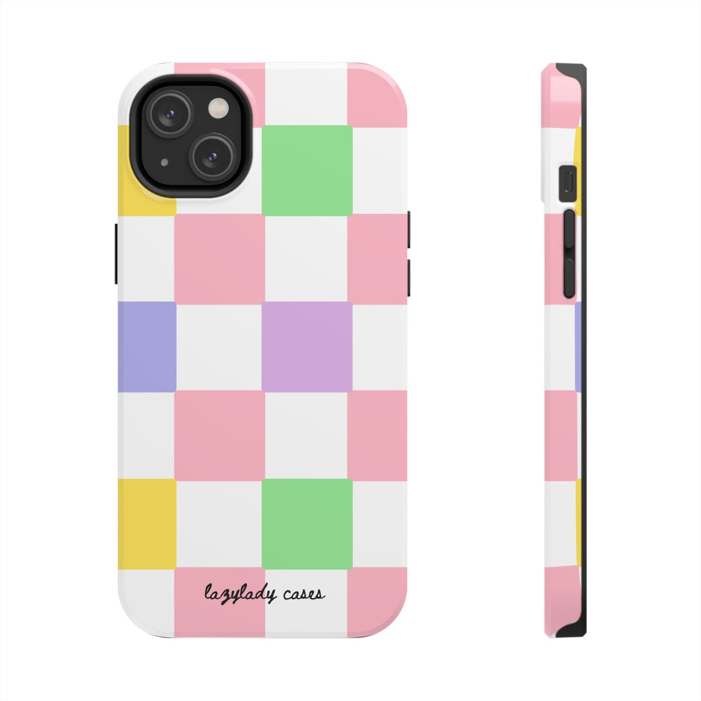 Colorful Checkerboard Tough Phone Case – Vibrant & Durable Protection