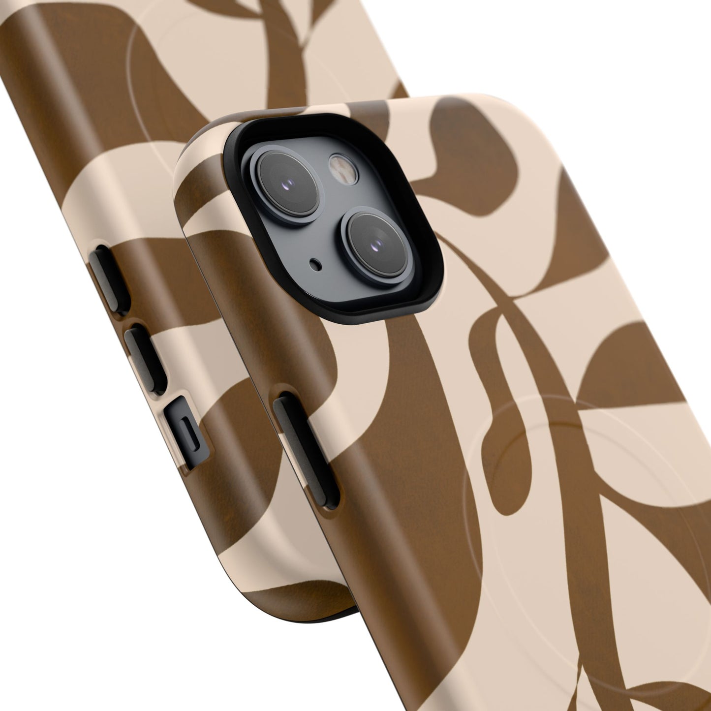Brown Bonnet Stylish Tough Magnetic Phone Case - Trendy Abstract Design