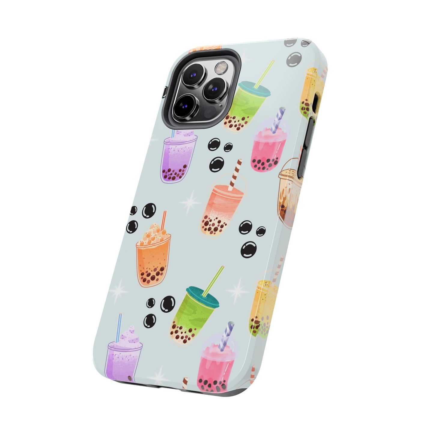 Colorful Boba Tea Phone Case, Tough Phone Cases for Drink Lovers, Cute Phone Accessory, Fun Gifts for Friends, Summer Vibes