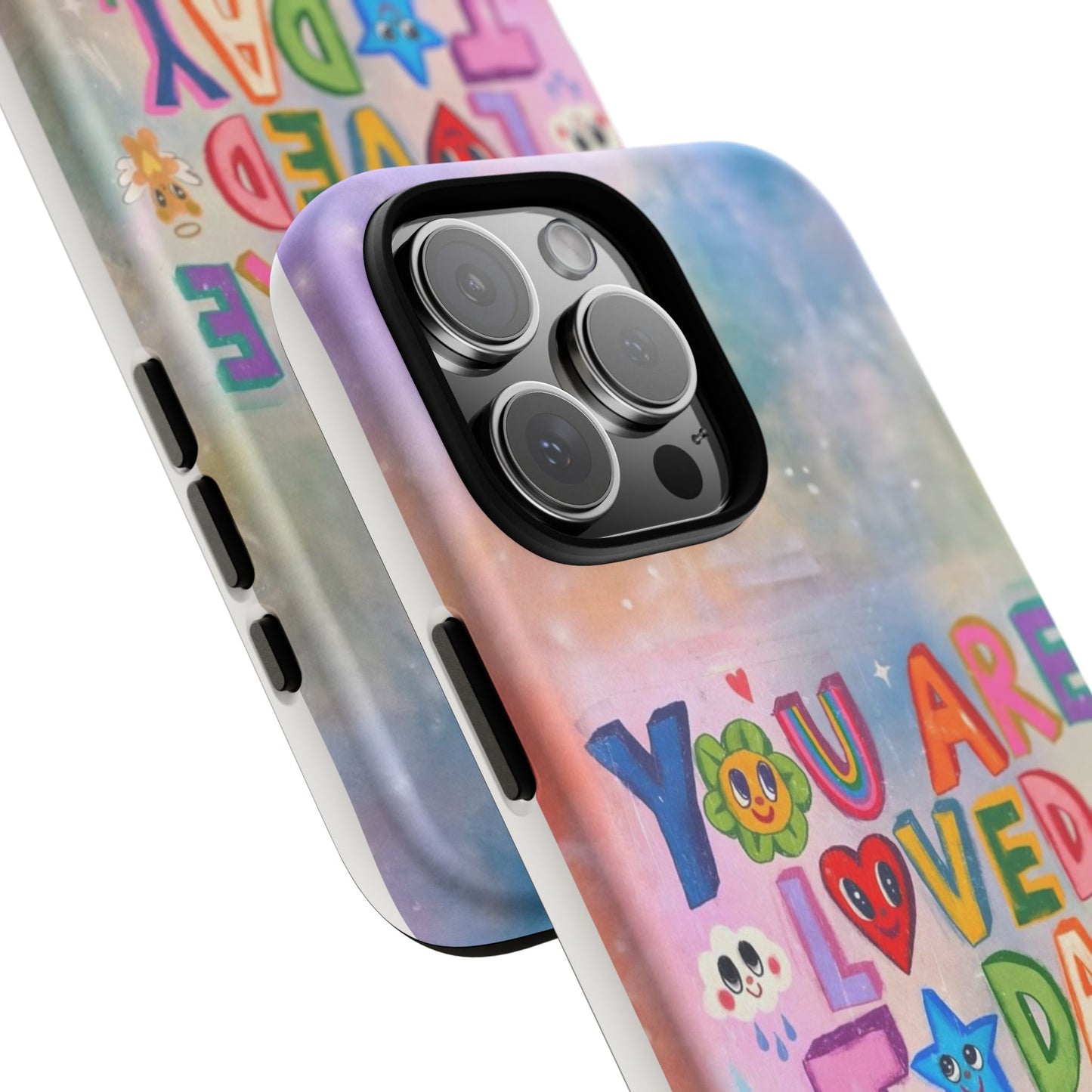 Colorful Phone Case with Positive Affirmations, Inspirational Phone Shell, Cute Gift for Teens, Motivational Tech Accessory, I Love You Case