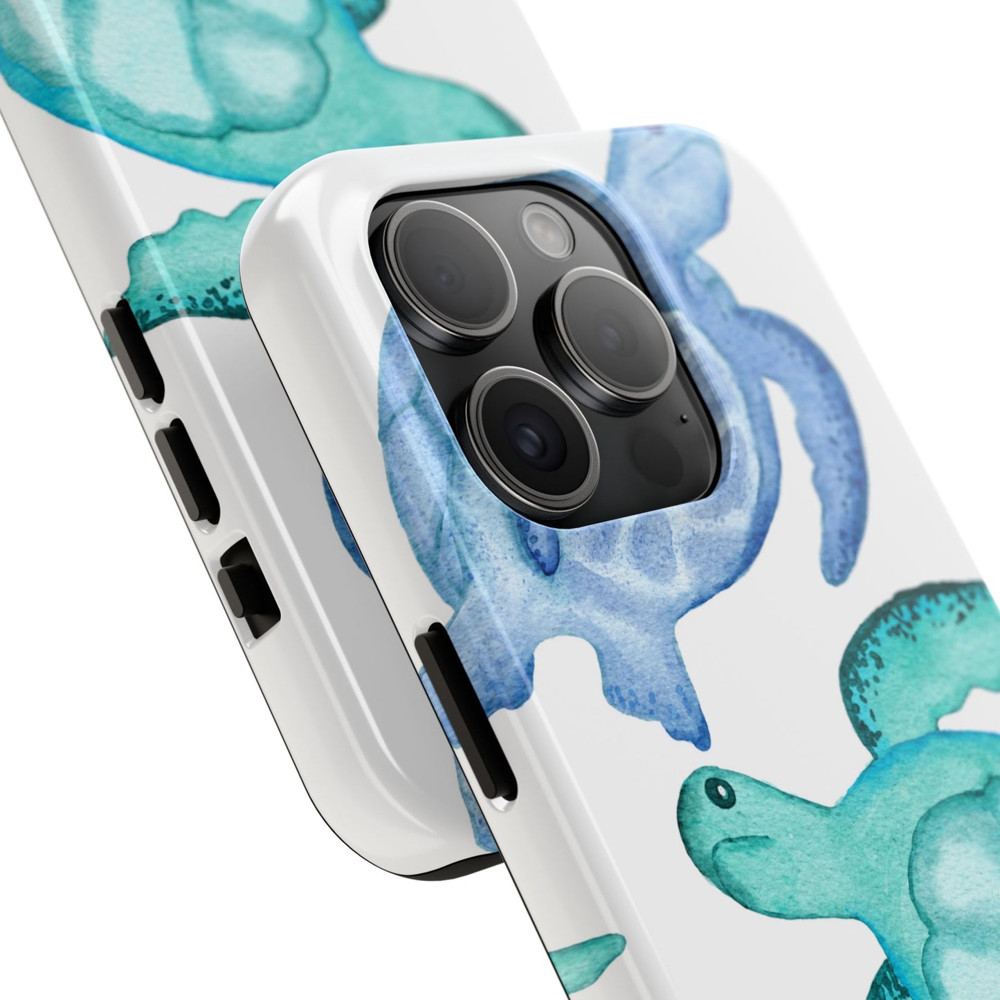 Ocean-Inspired Tough Phone Cases with Colorful Turtles