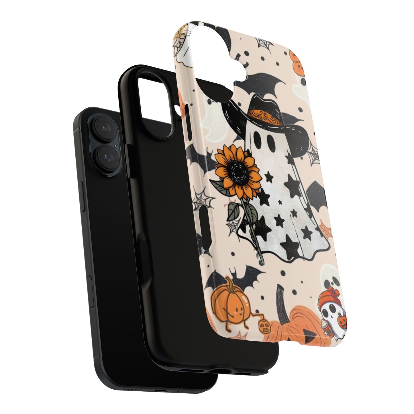 Cute Ghost Phone Case, Halloween Decor, Spooky Gift, Fall Accessories, Pumpkin Lover's Gift, Autumn Vibes, Trick or Treat