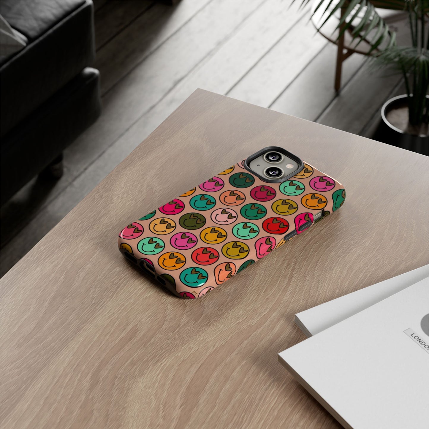 Colorful Smiley Phone Case | Tough Cases, Cute Phone Cover, Happy Vibes, Gift for Friends, Fun Phone Accessory