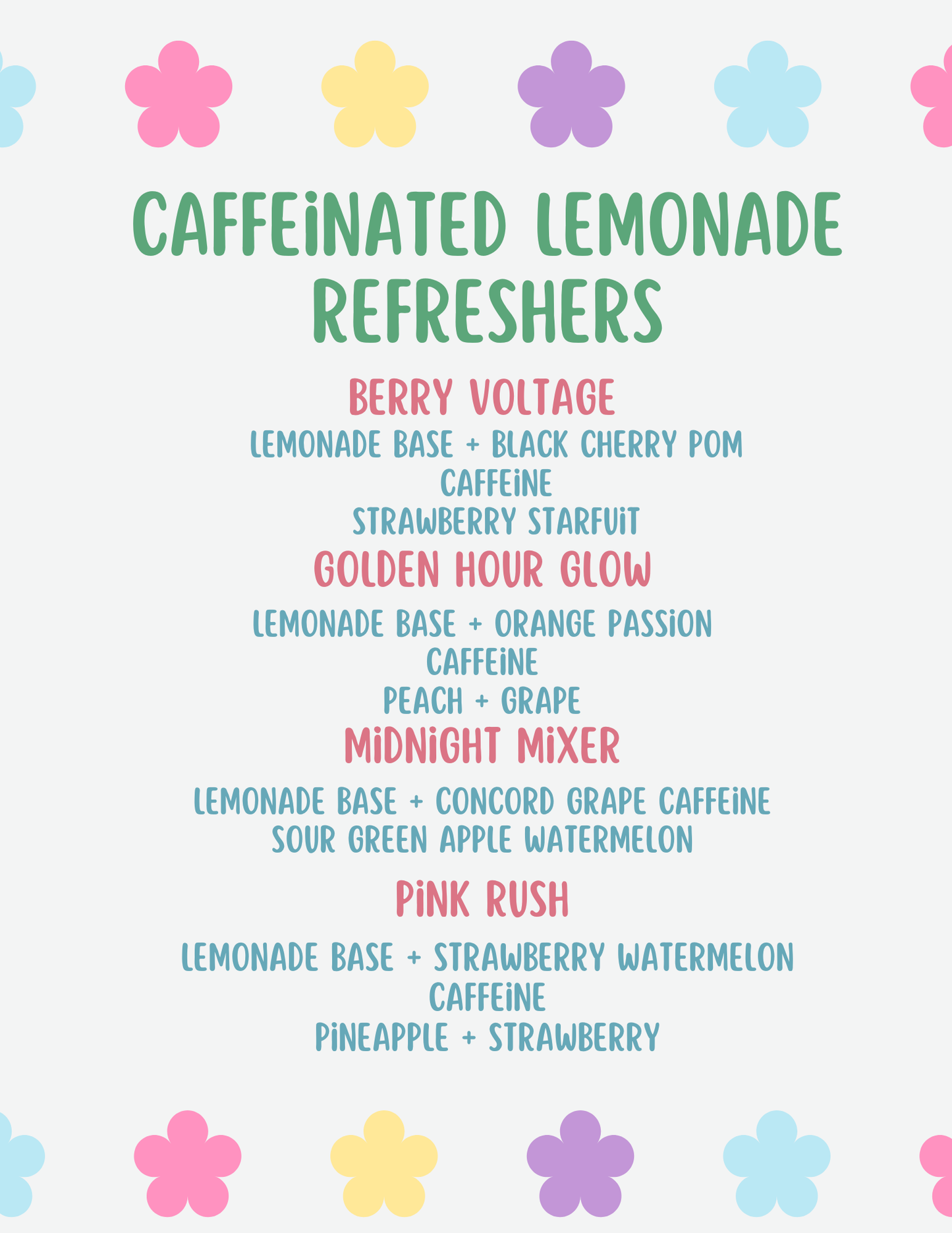 Caffeinated Lemonade Refreshers