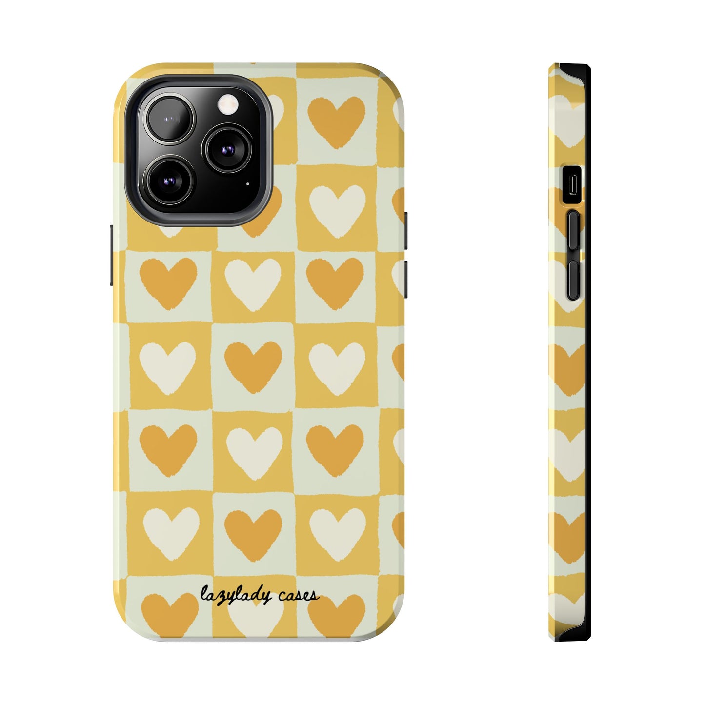 Heart Pattern Tough Phone Case - Cute & Durable for Everyday Use