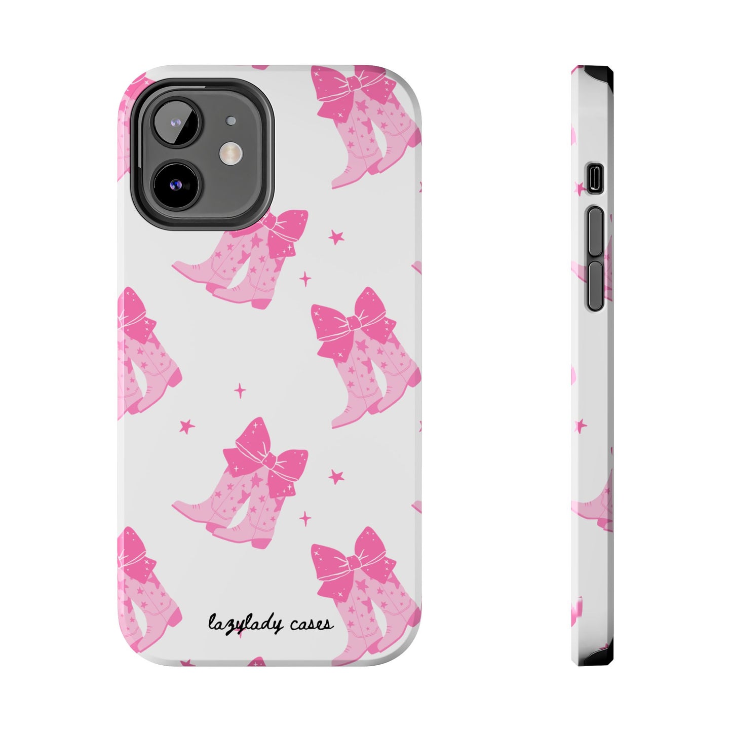 Pink Cowgirl Tough Phone Case - Trendy Protection with Bow Design